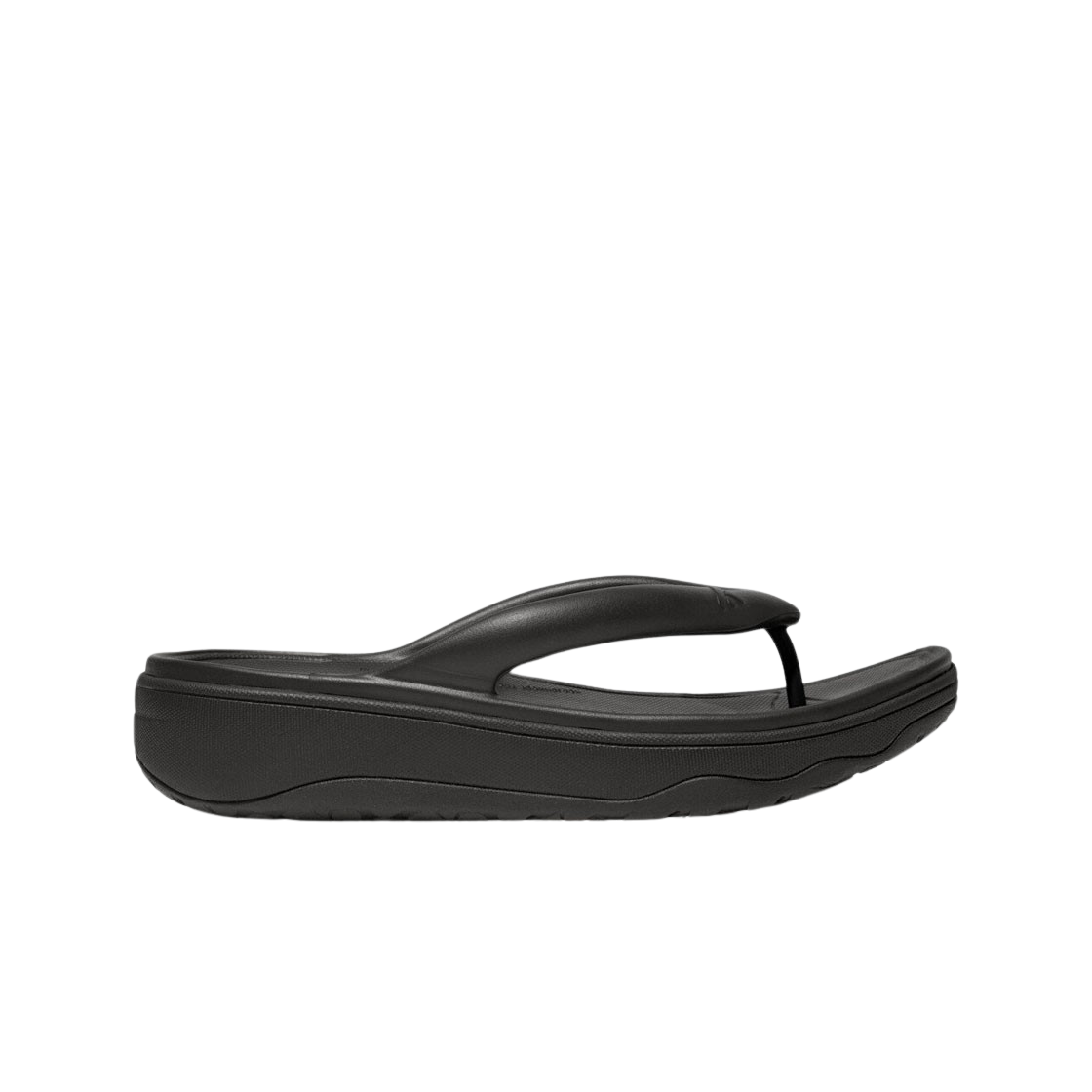 (W) 핏플랍 릴리프 리커버리 토 포스트 샌들 블랙((W) FITFLOP Relieff Recovery Toe Post Sandals Black)