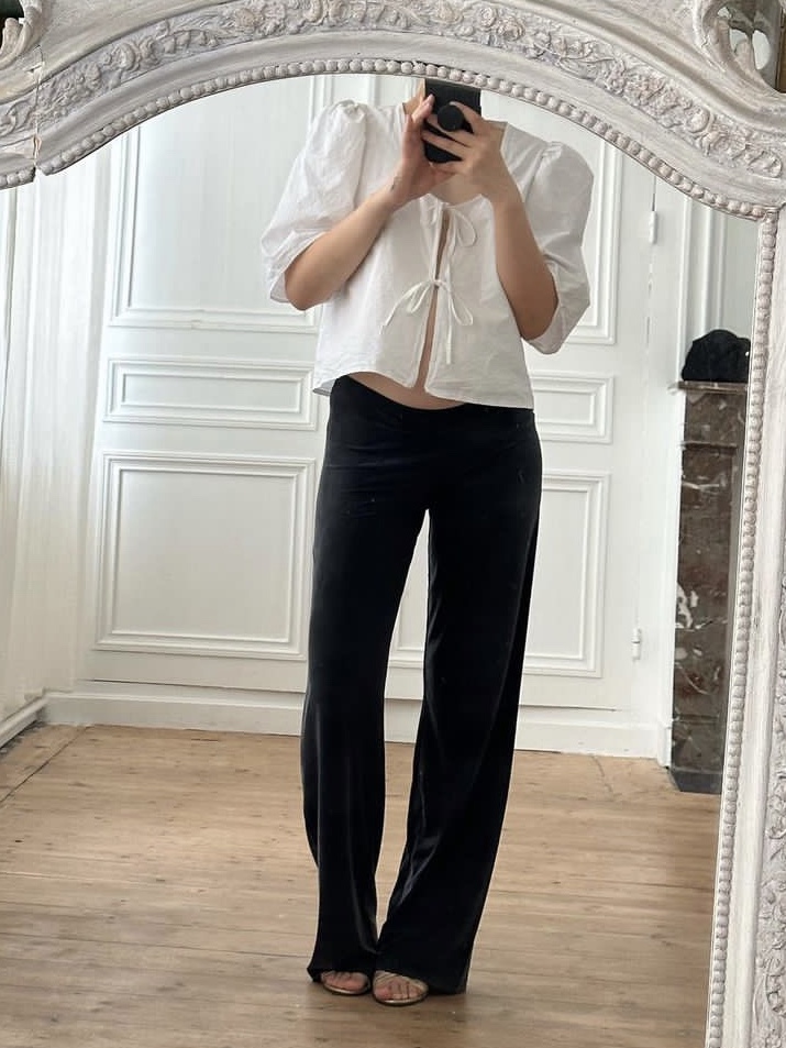 [KREAM 단독] Maison Cleo Women Agnes Ivory Tweed Blouse Beige, [KREAM 단독] Maison Cleo Women Agnes Blouse White 착용 스타일