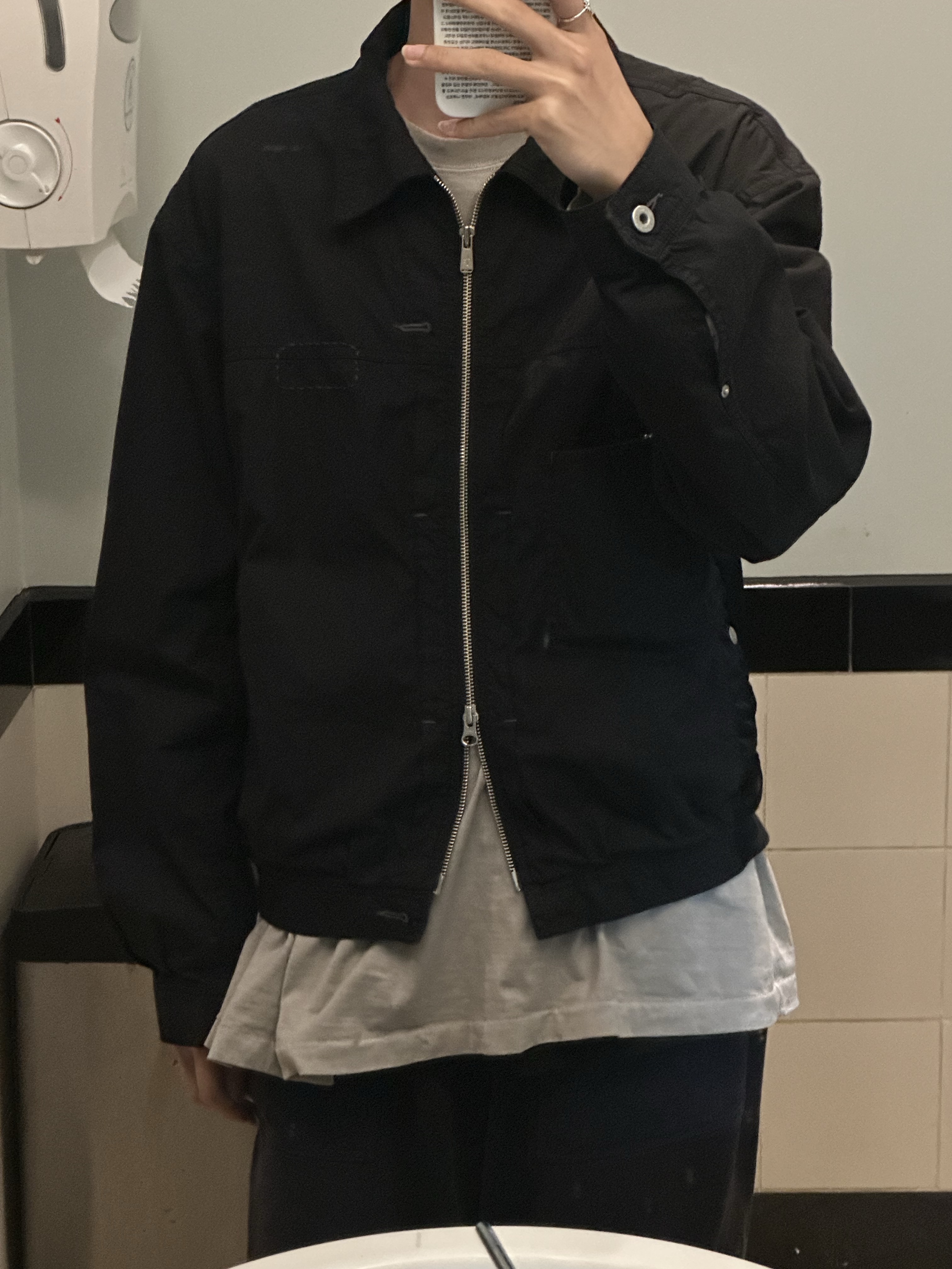 폴리테루 1011 퍼티그 스웨트팬츠 1.2v 다크 퍼플 네이비 착용 스타일 - 2