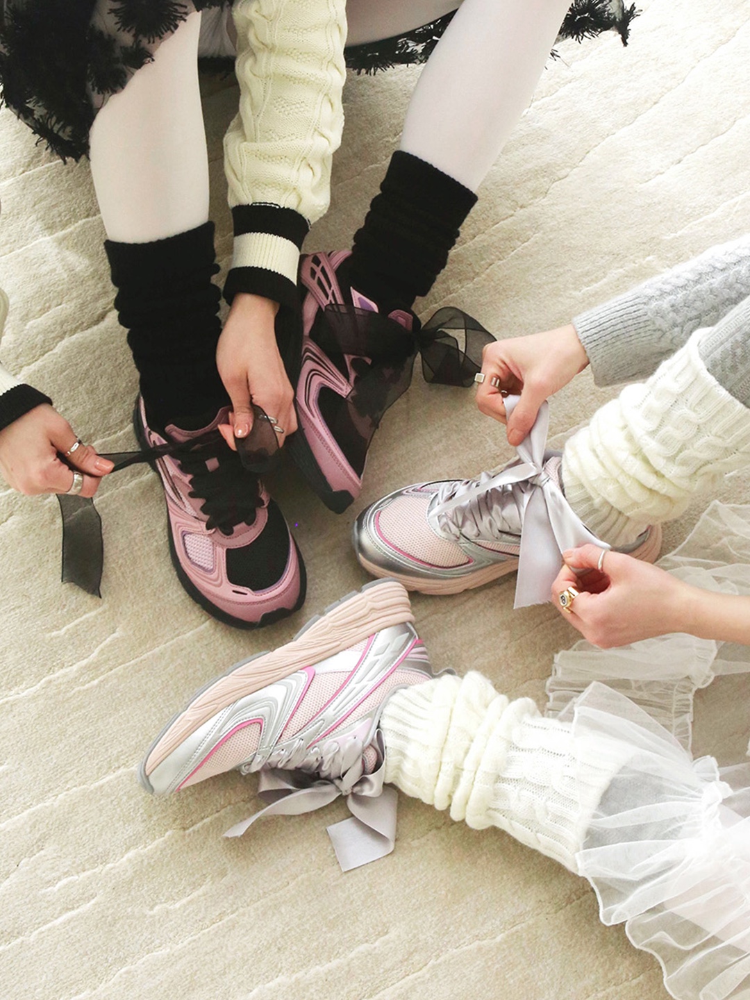 Fila Interun Pink Blossom, Fila Interun Pink Black 착용 스타일 - 6