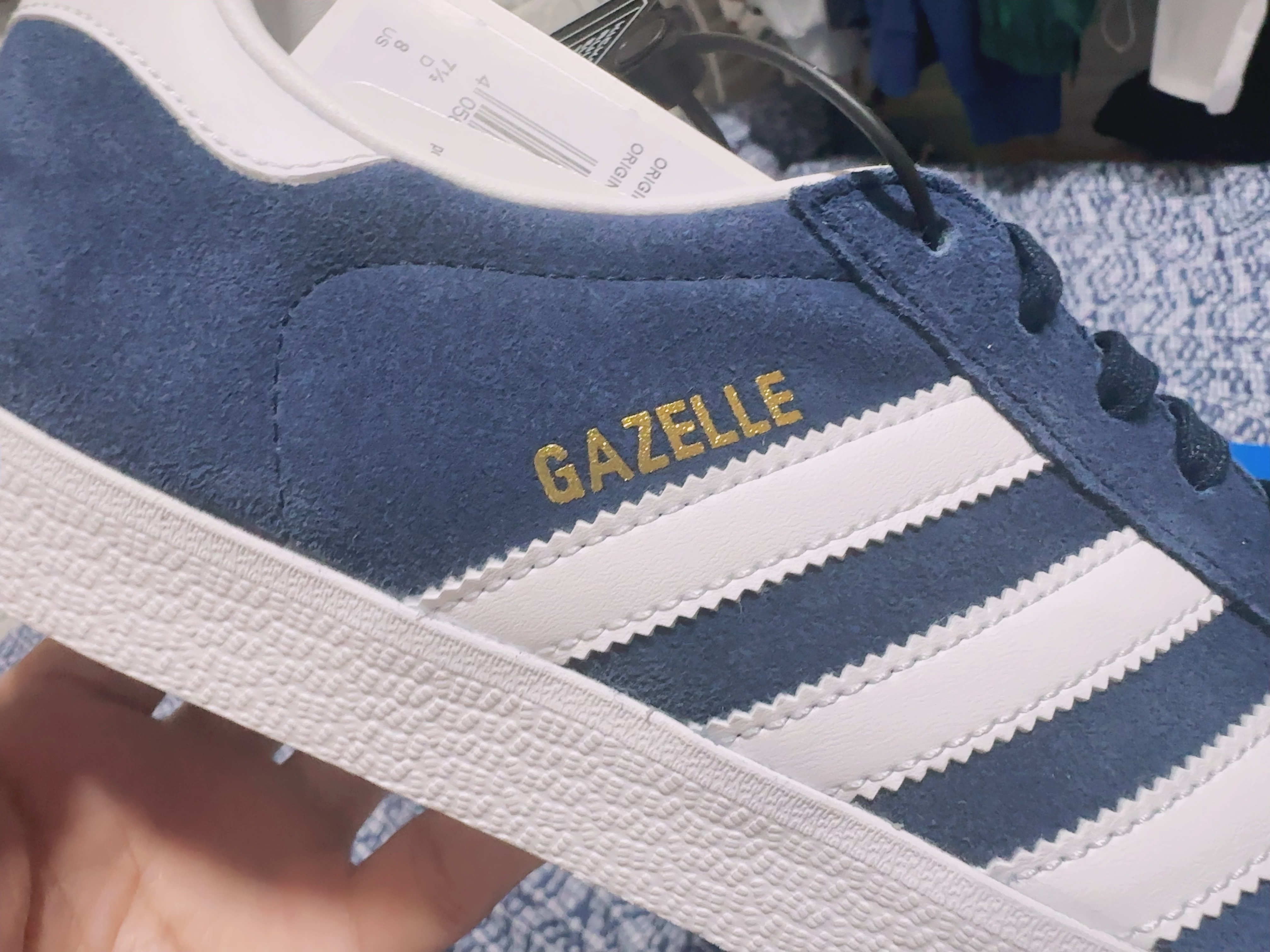 Adidas Gazelle Collegiate Navy 착용 스타일 - 1