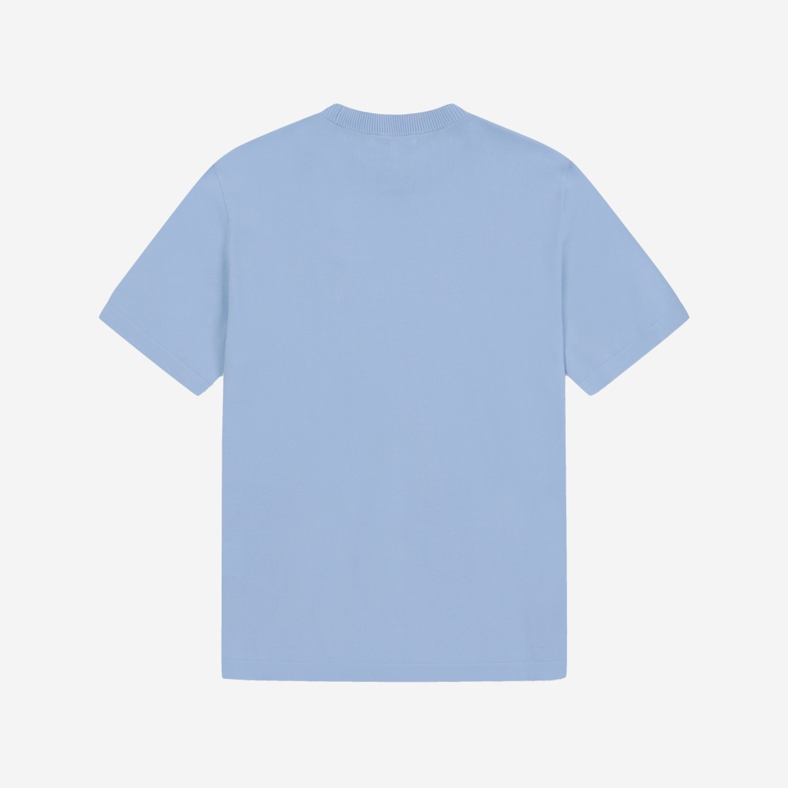 AMOUPRE Crew Neck Short Sleeve Sweater Light Blue 상세 이미지 2