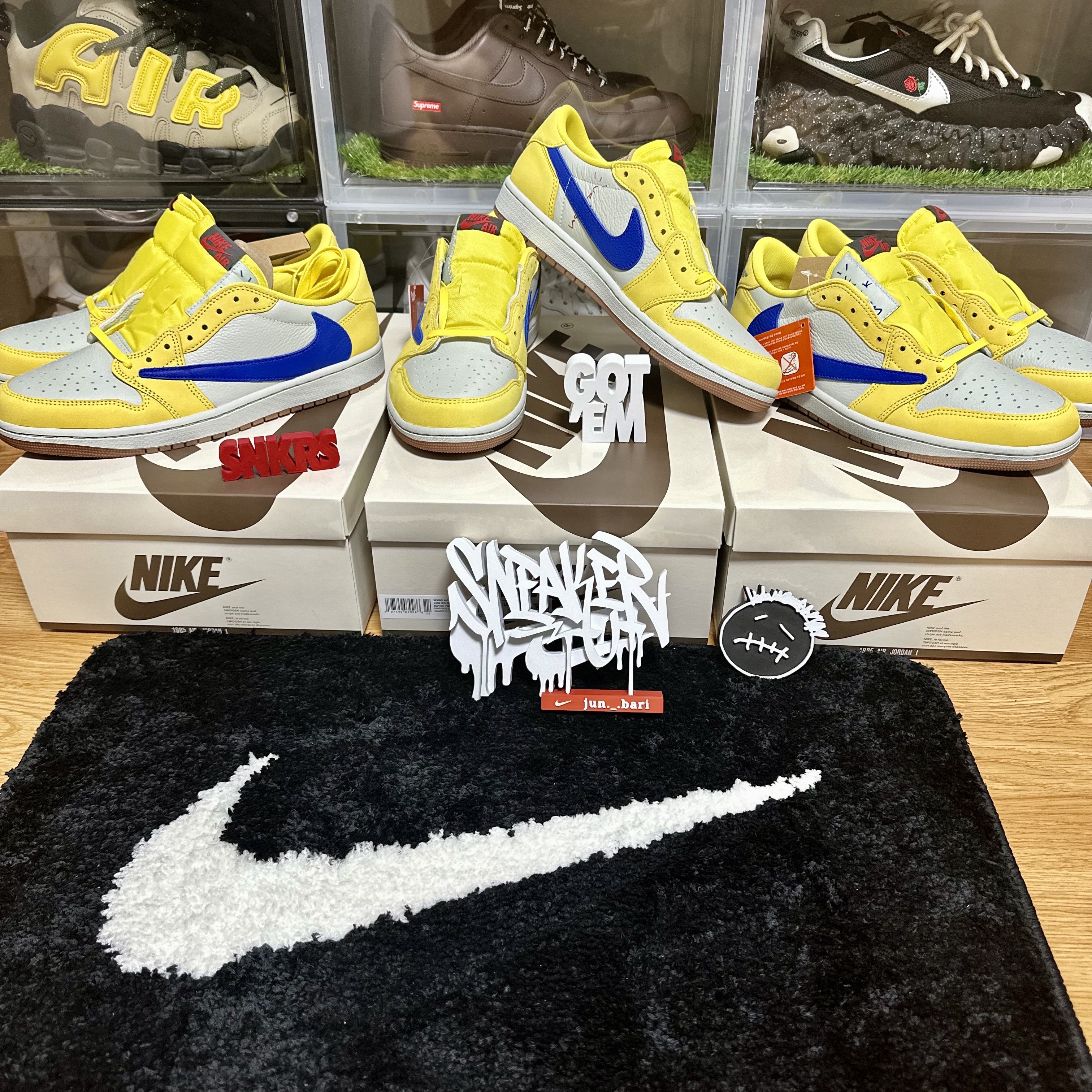 (W) Jordan 1 x Travis Scott Retro Low OG SP Canary 착용 스타일