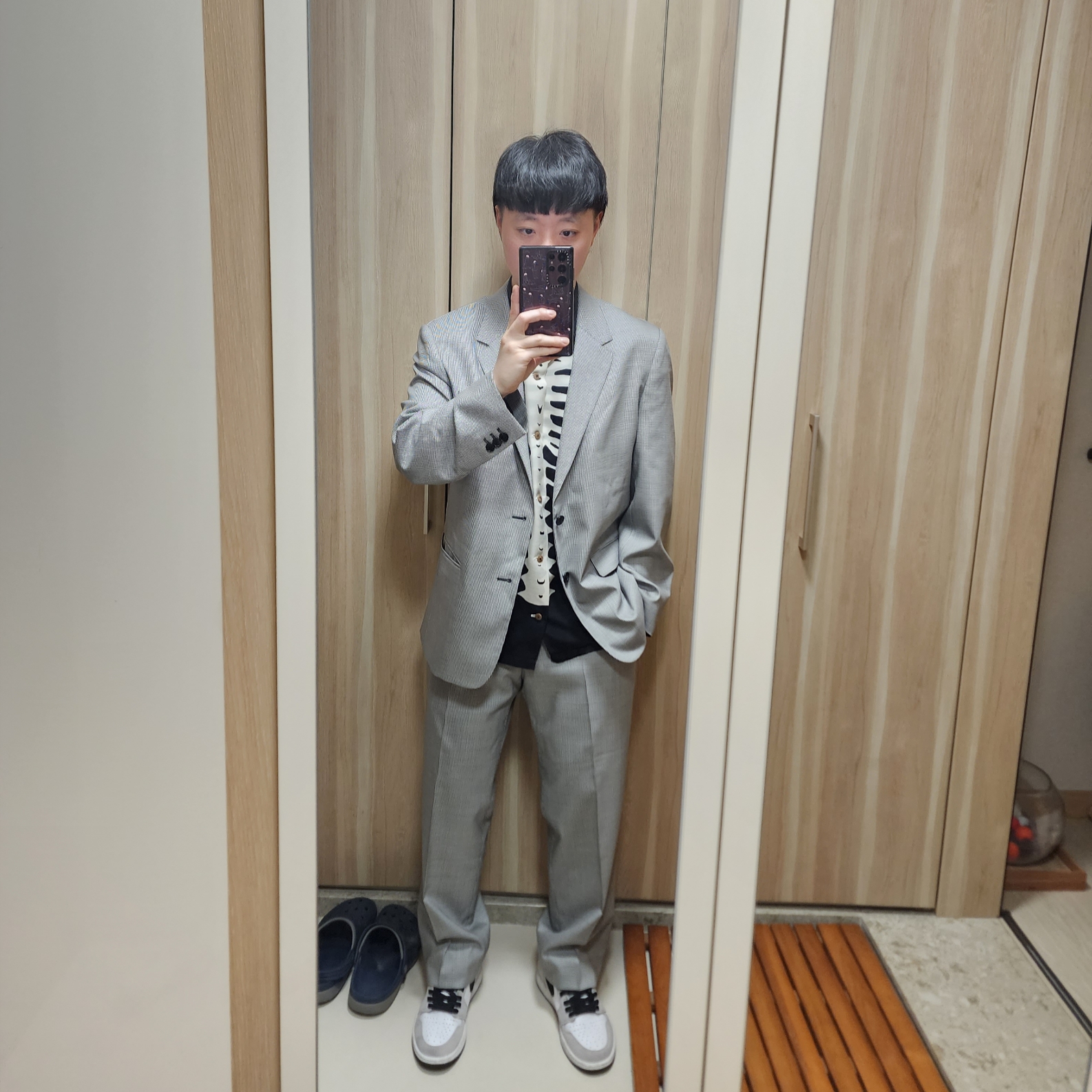 Supreme Wool Suit Houndstooth - 21SS 착용 스타일 - 1