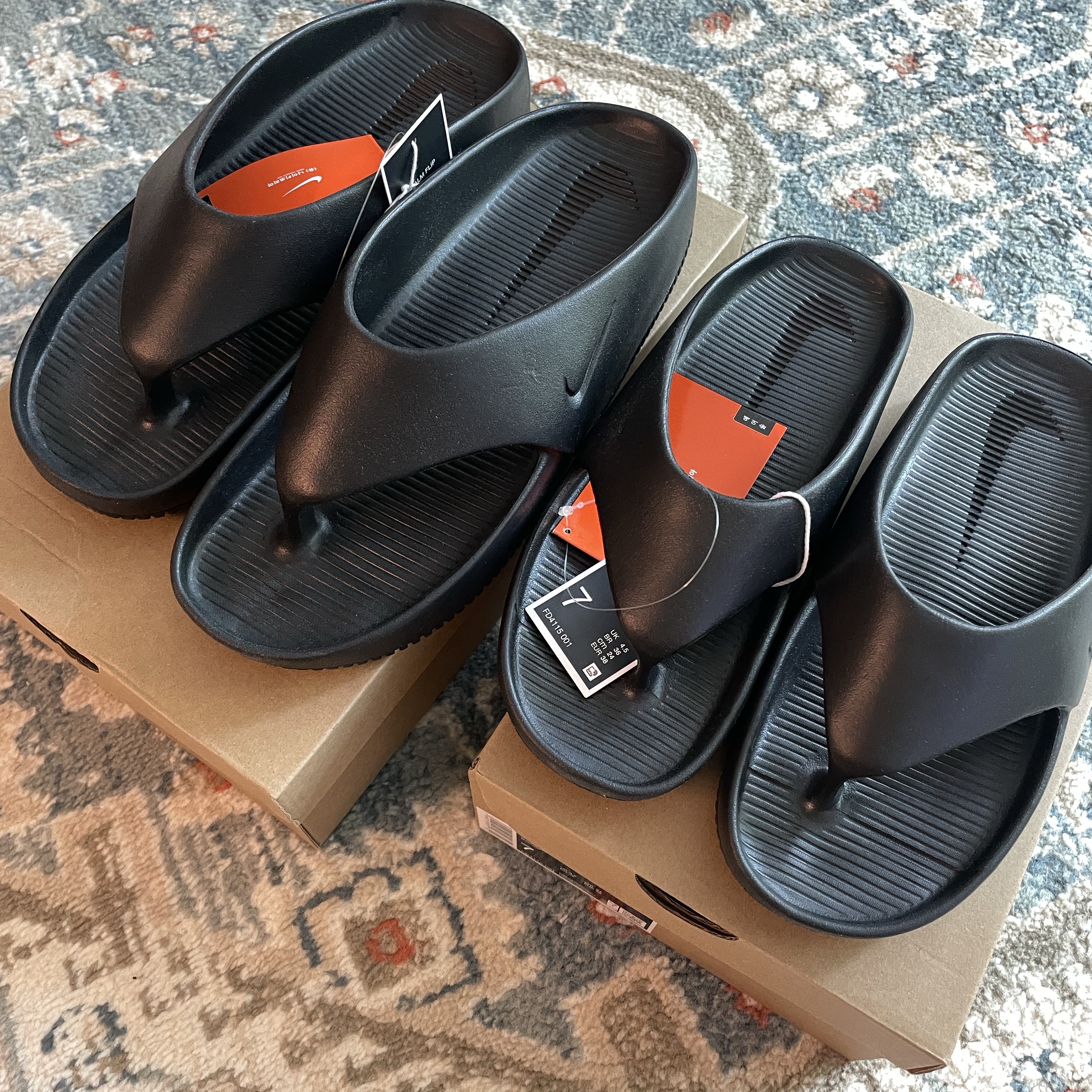 Nike Calm Flip Flops Black 착용 스타일 - 4