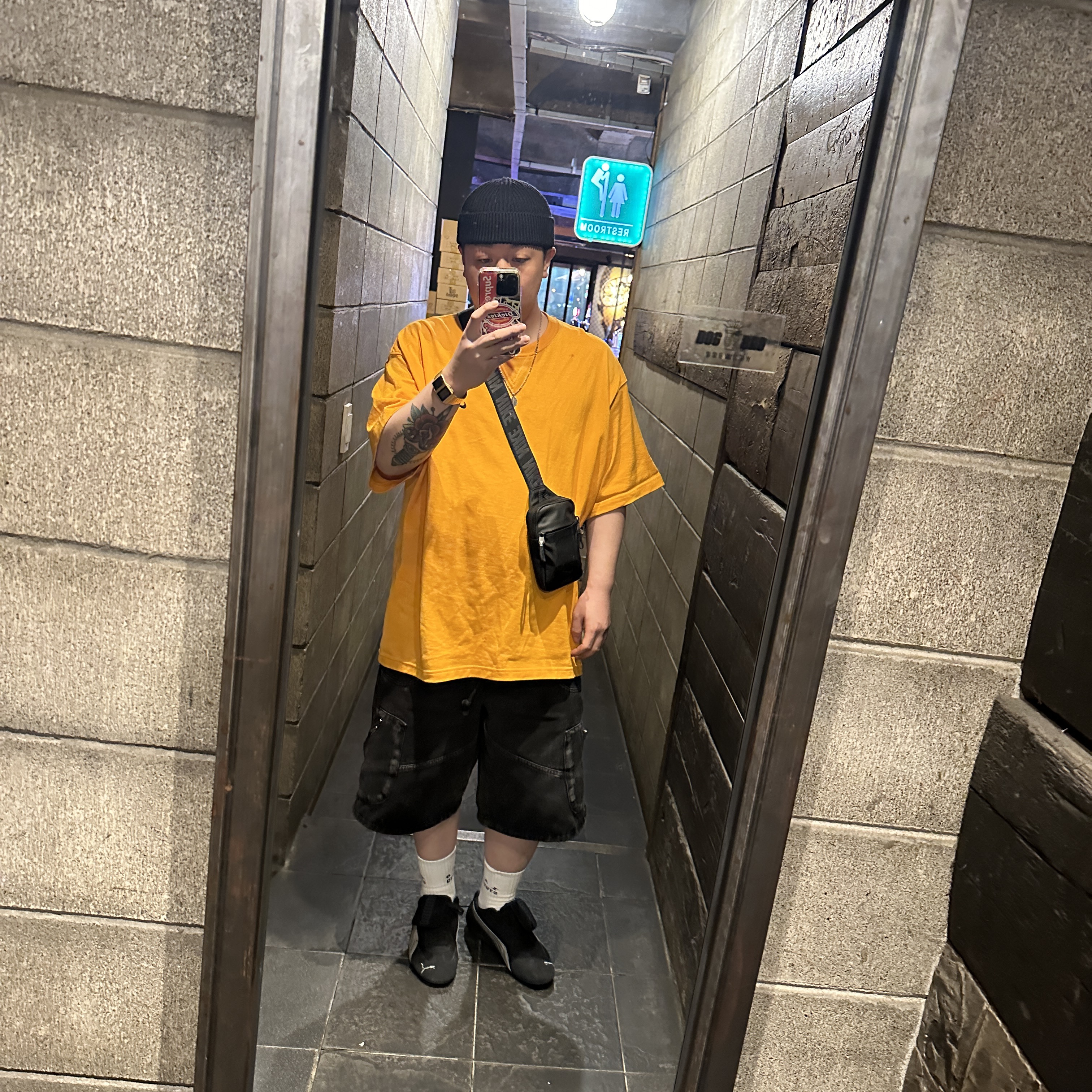 Puma x Open Yy Speedcat Black Shadow Gray, Nike x Kim Jones Oversized T-Shirt Circuit Orange - US/EU 착용 스타일