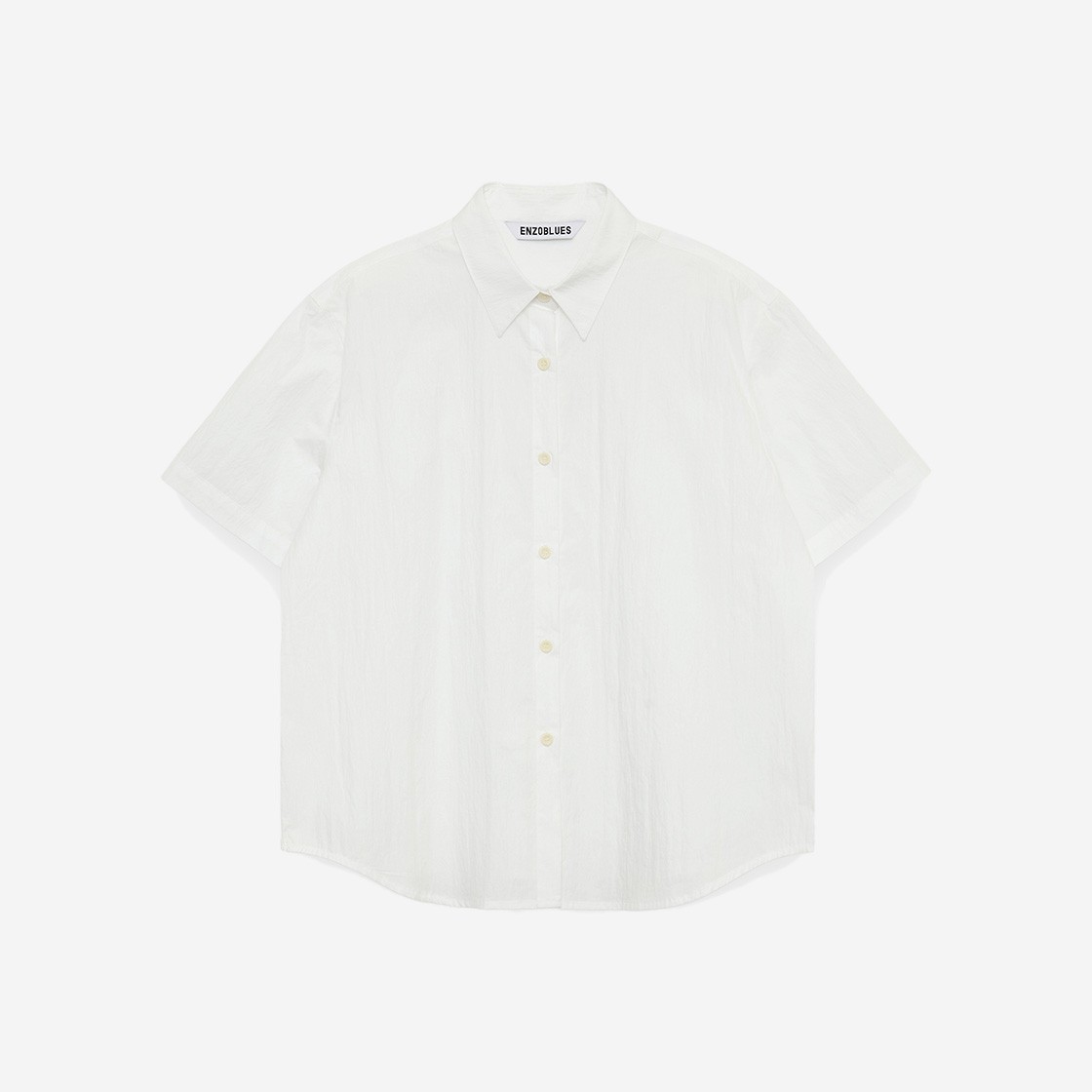 ENZOBLUES Basic Half-Sleeve Shirt White 상세 이미지 1