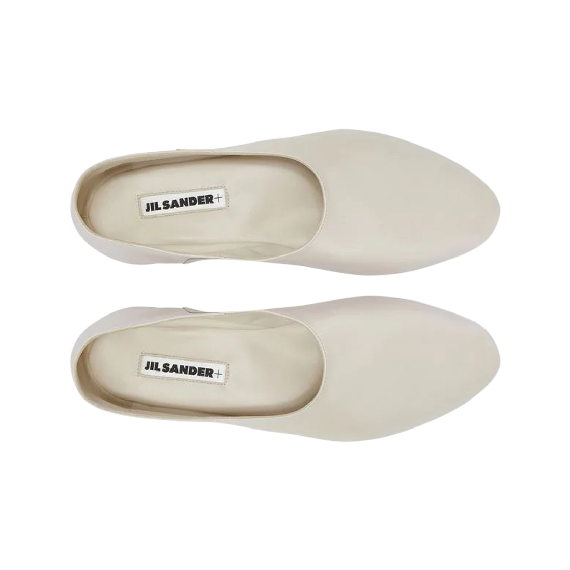 (W) 질 샌더 레더 플랫 슬리퍼 에그쉘((W) Jil Sander Leather Flat Slippers Eggshell) - 2