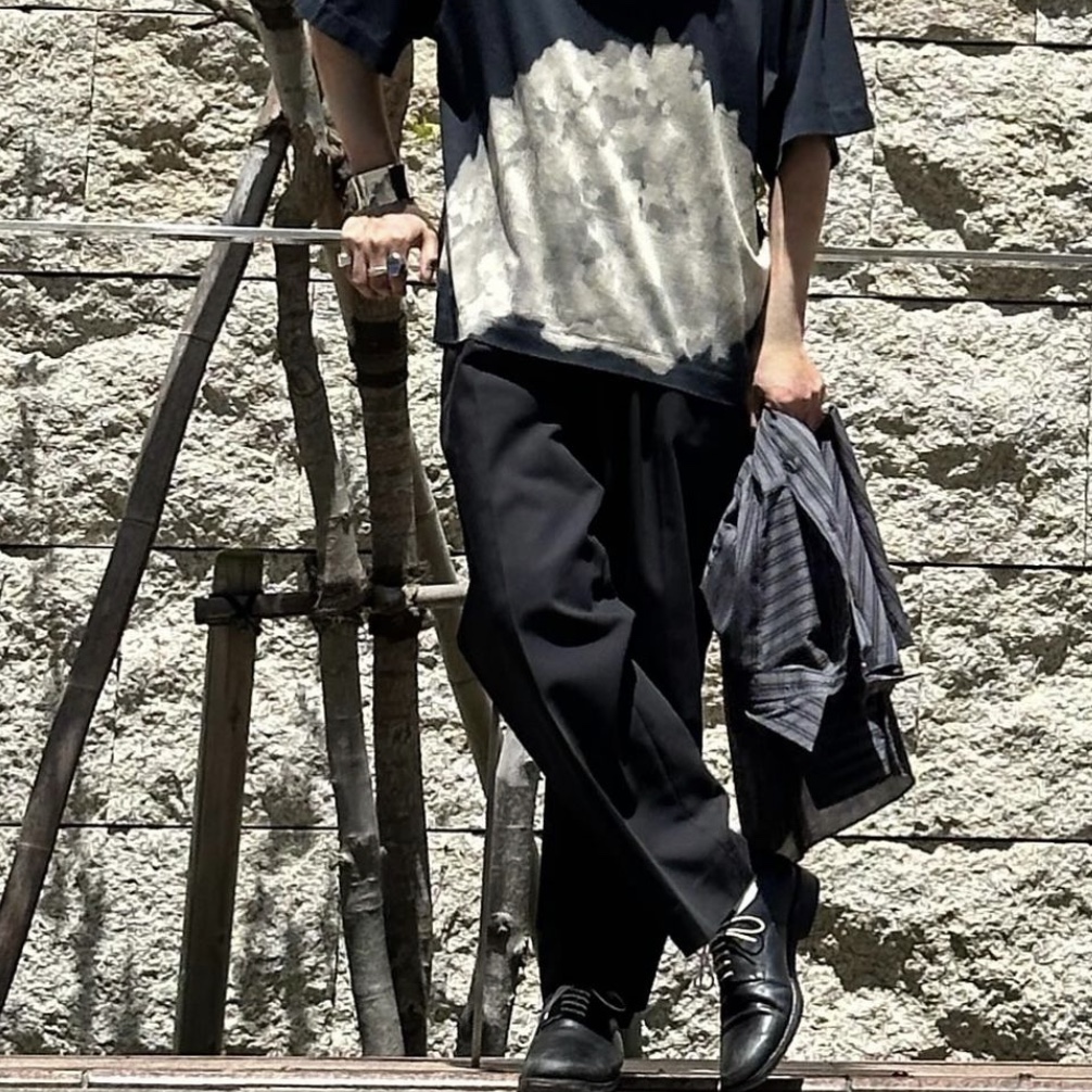 Markaware Comfort Fit Tee Cloudy Bleaching 착용 스타일 - 2