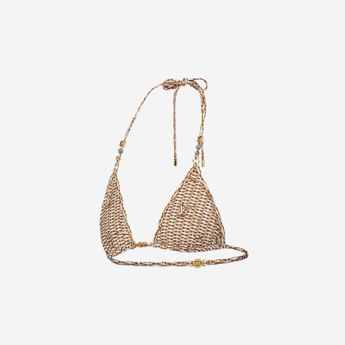 (W) Louis Vuitton Monogram Raffia Bikini Top Sable Beige 상세 이미지 2