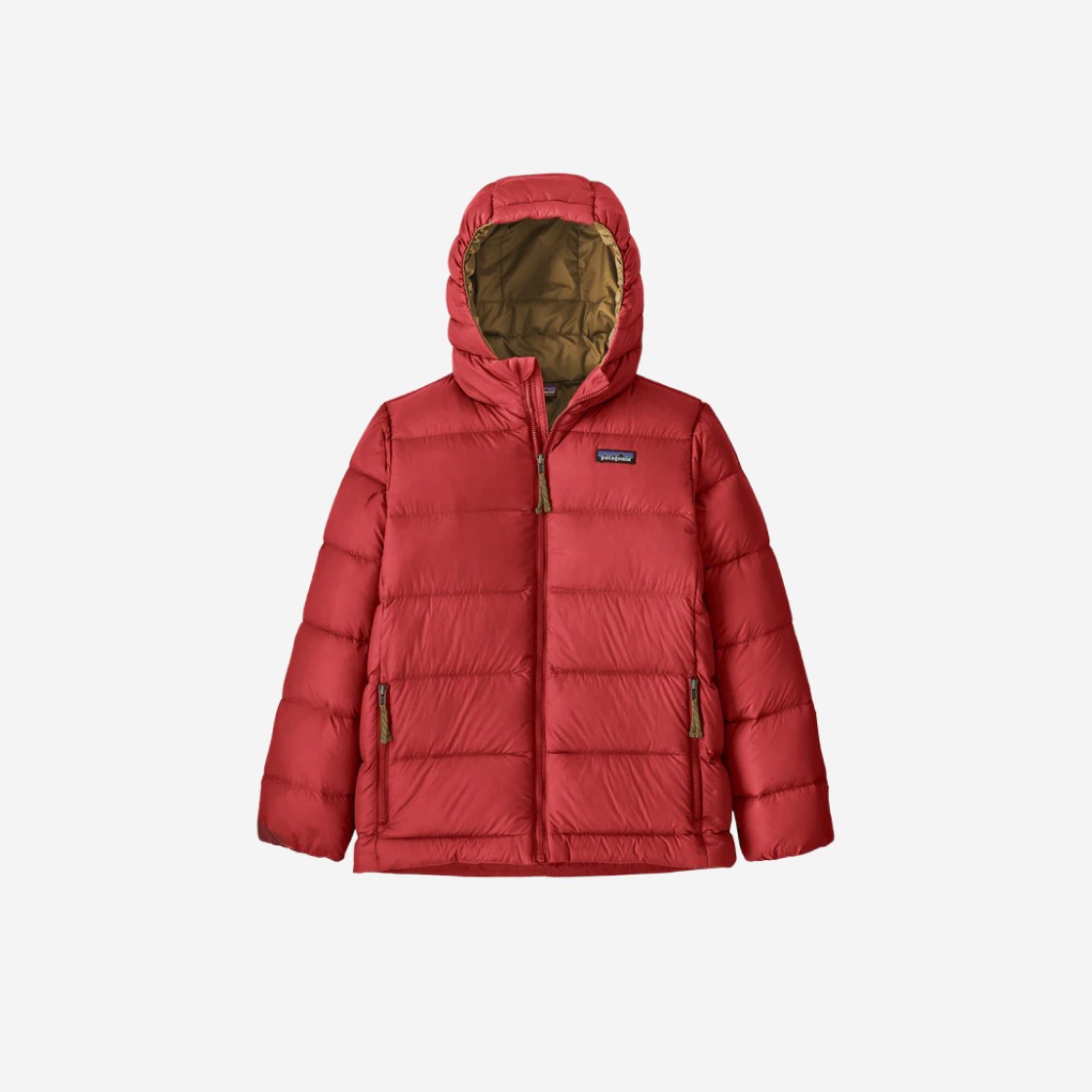 (Kids) Patagonia Hi-Loft Down Sweater Hoody Touring Red 상세 이미지 1