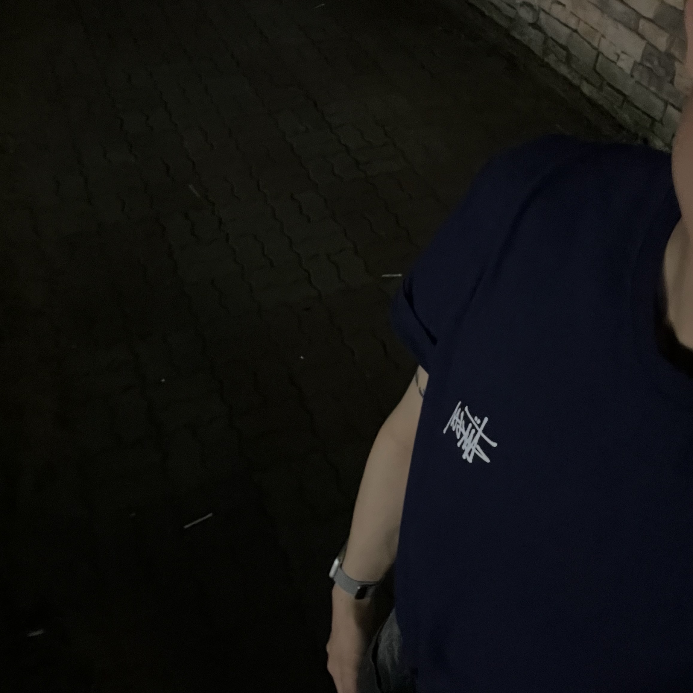 Stussy Basic Stussy T-Shirt Navy 2022, Our Legacy Belt 2cm Leather Black 착용 스타일 - 4