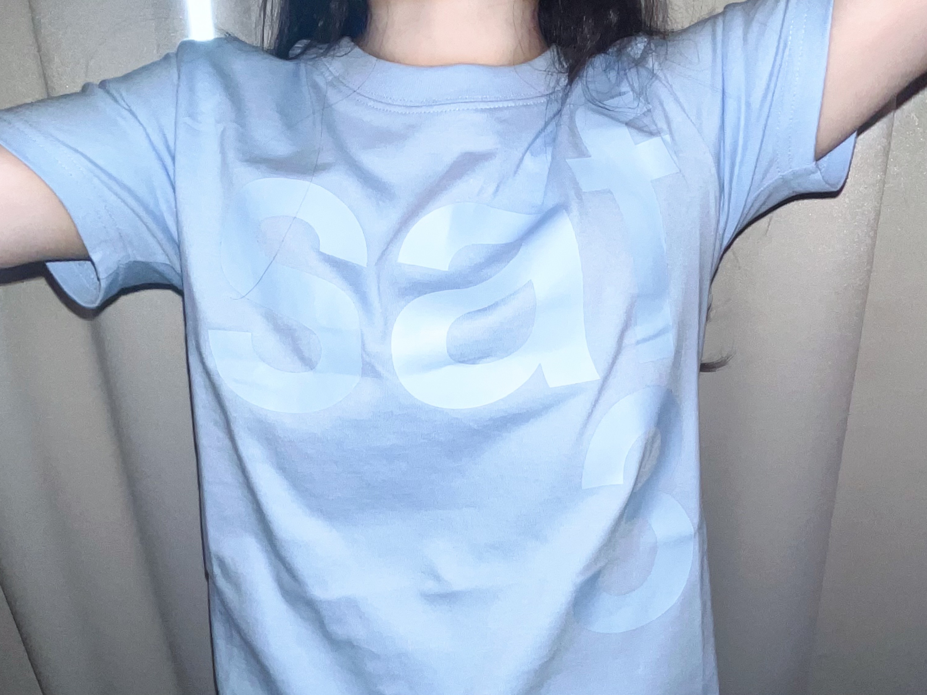 [KREAM 단독] Safarispot 1/2 Basic Safari T-Shirt Sky 착용 스타일