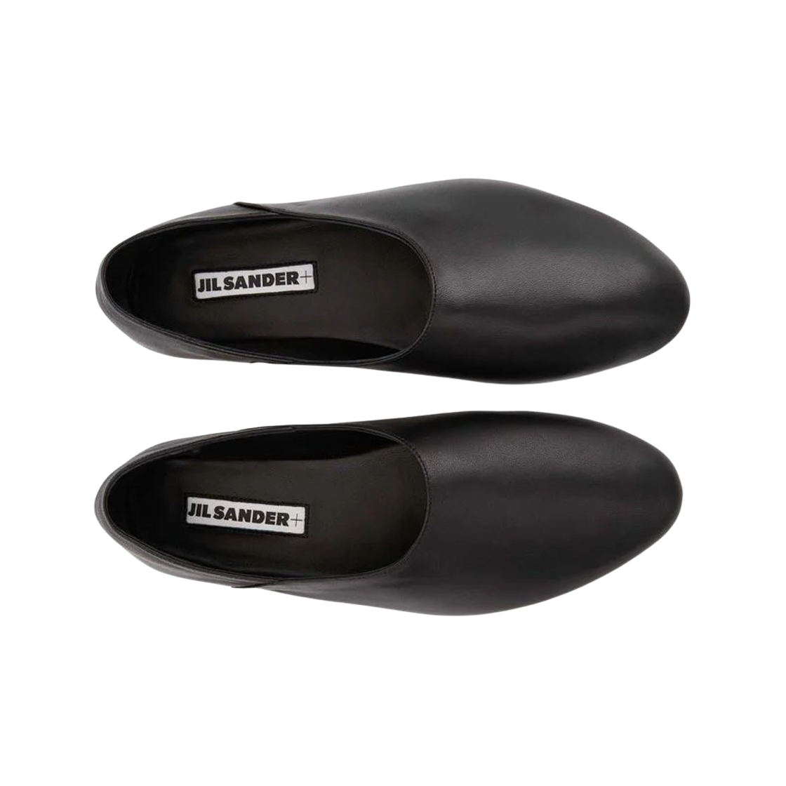 (W) 질 샌더 레더 플랫 슬리퍼 블랙((W) Jil Sander Leather Flat Slippers Black) - 2