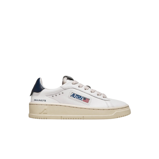 (Kids) Autry Dallas Low Leather Sneakers White Blue