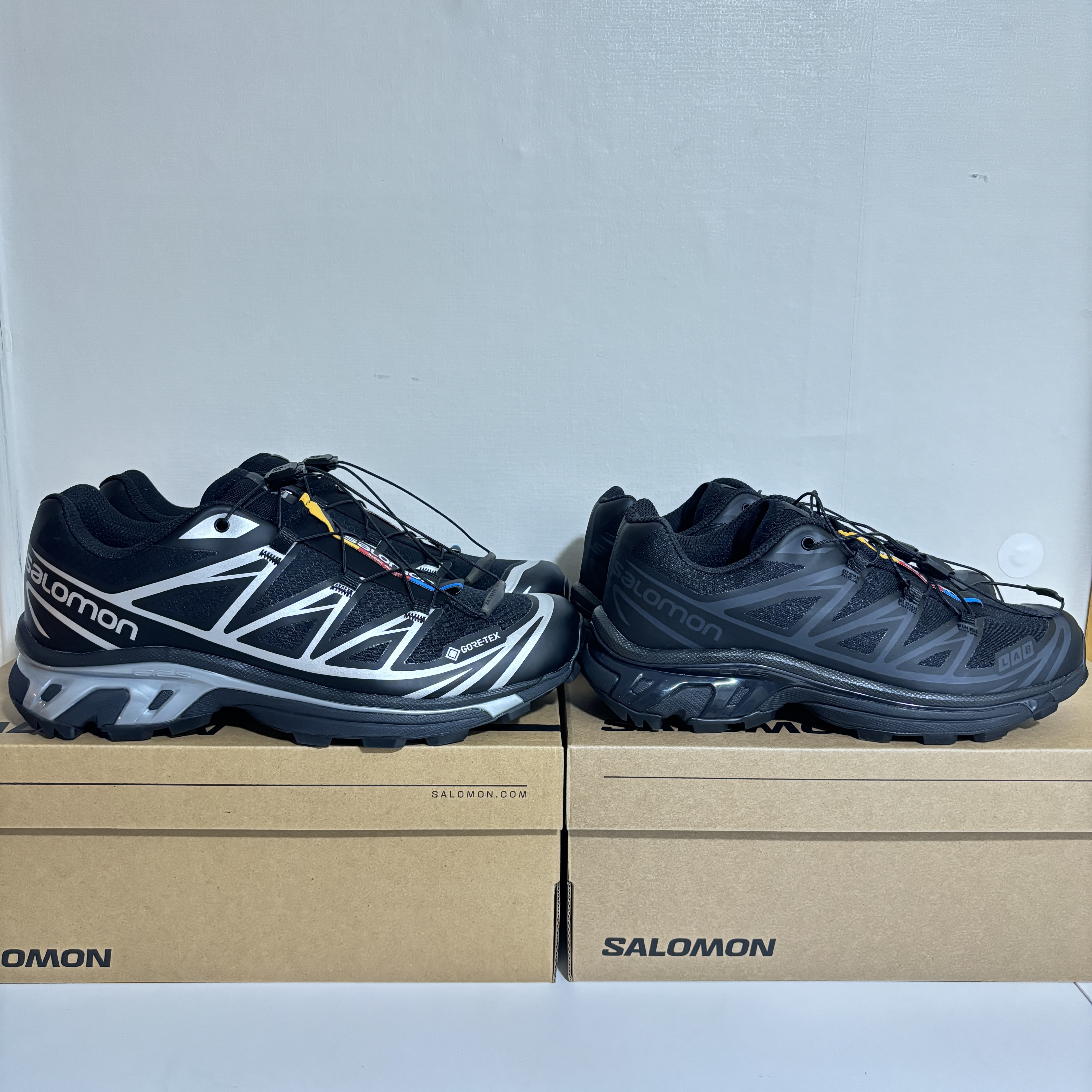 Salomon XT-6 GTX Black Silver, Salomon XT-6 ADV Black 착용 스타일 - 2