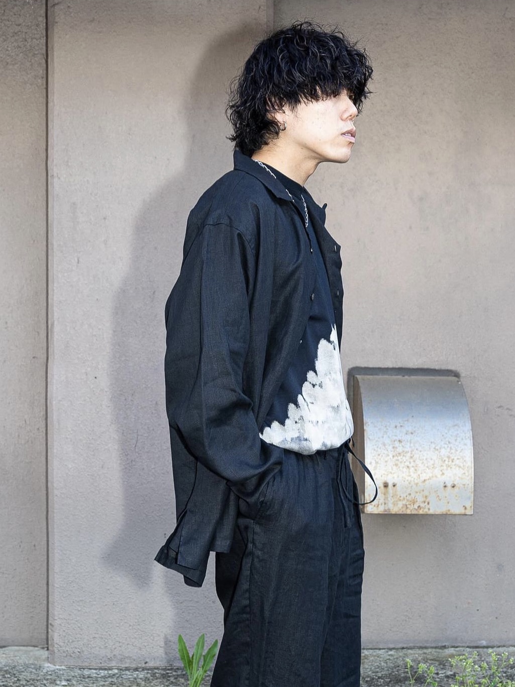 Markaware Comfort Fit Tee Cloudy Bleaching 착용 스타일 - 3