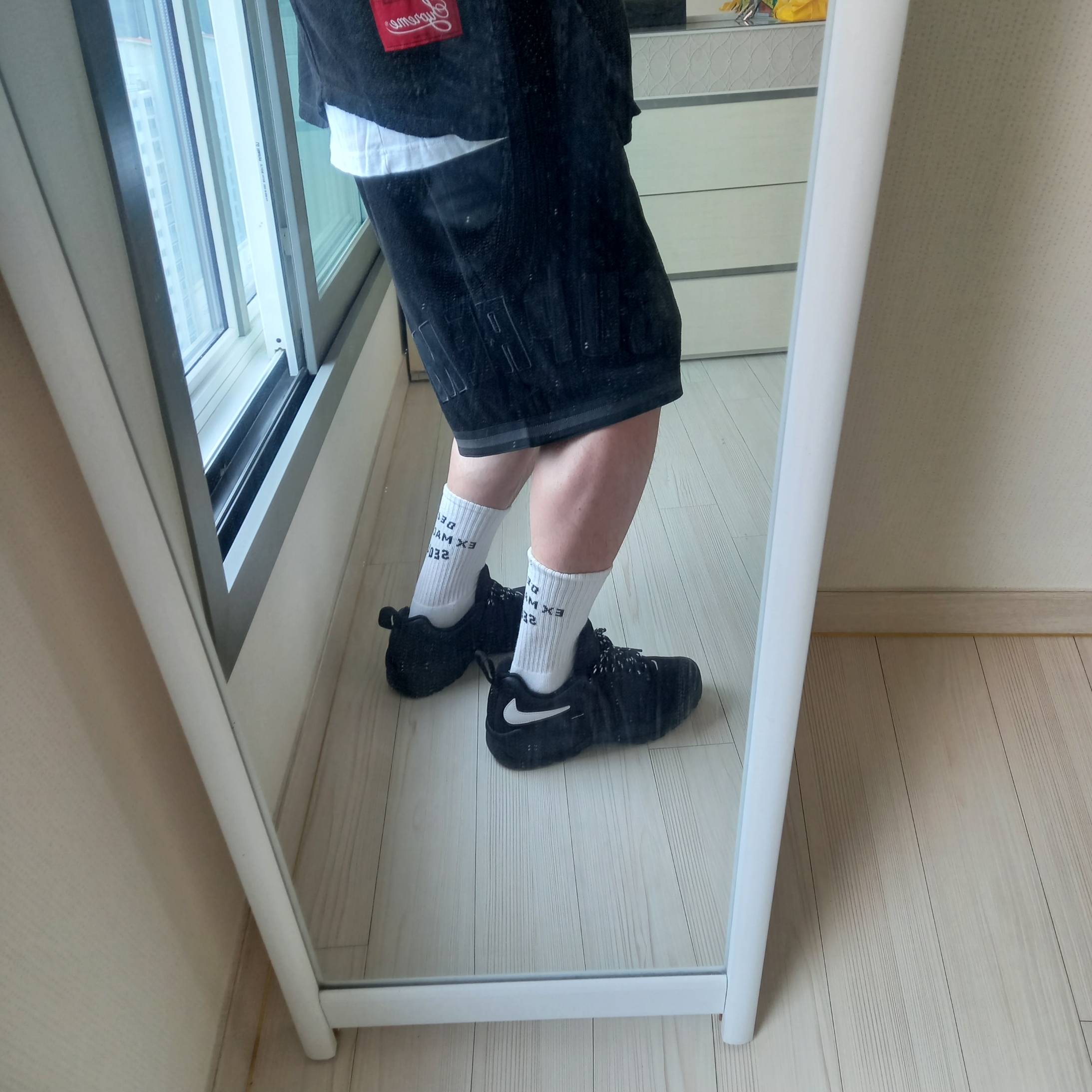 Supreme Seersucker S Logo 6-Panel Woodland Camo - 24SS, Supreme Ultrasuede Mesh Baseball Jersey Black - 24SS 착용 스타일 - 5