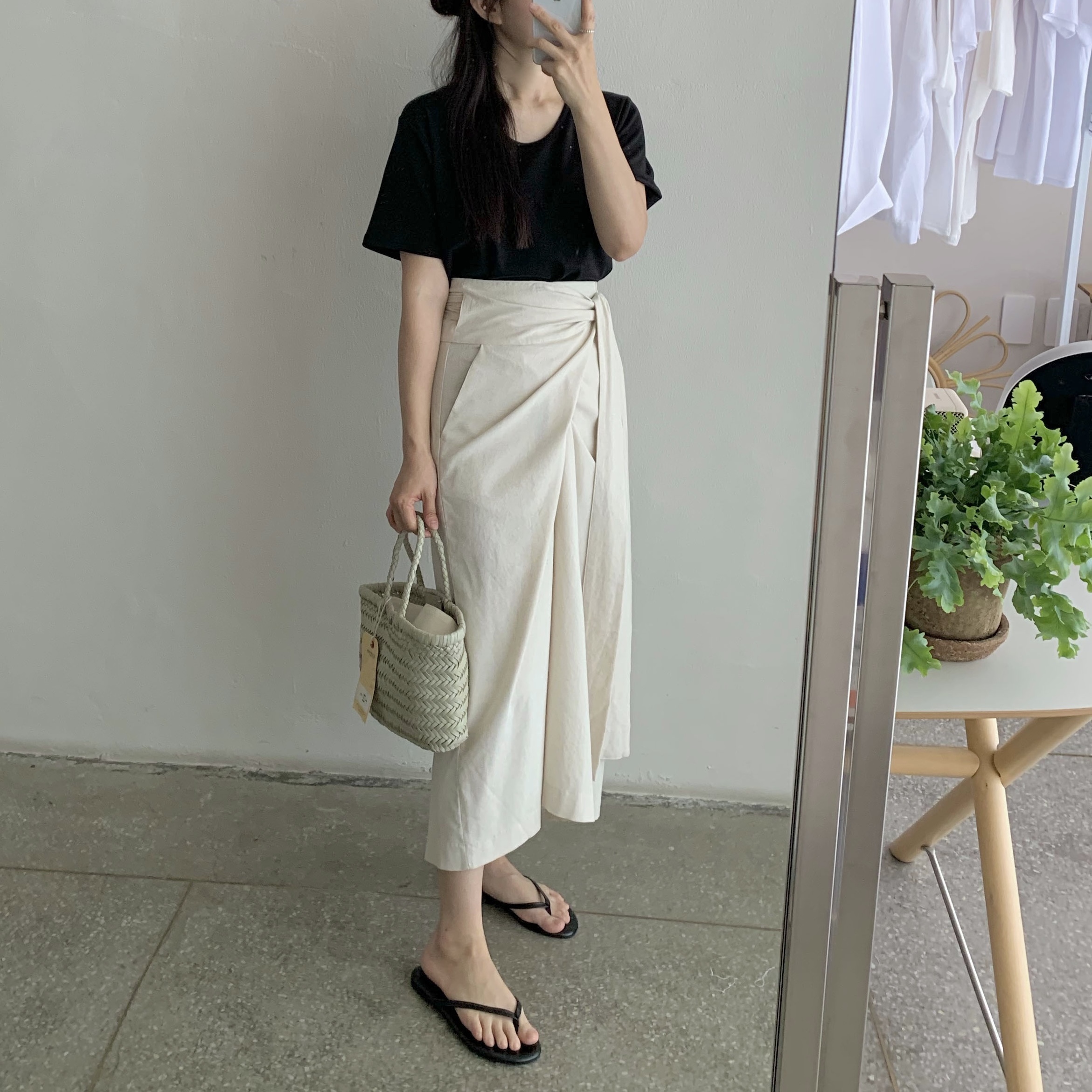 Dragon Diffusion Mini Flat Gora Pearl 착용 스타일 - 1