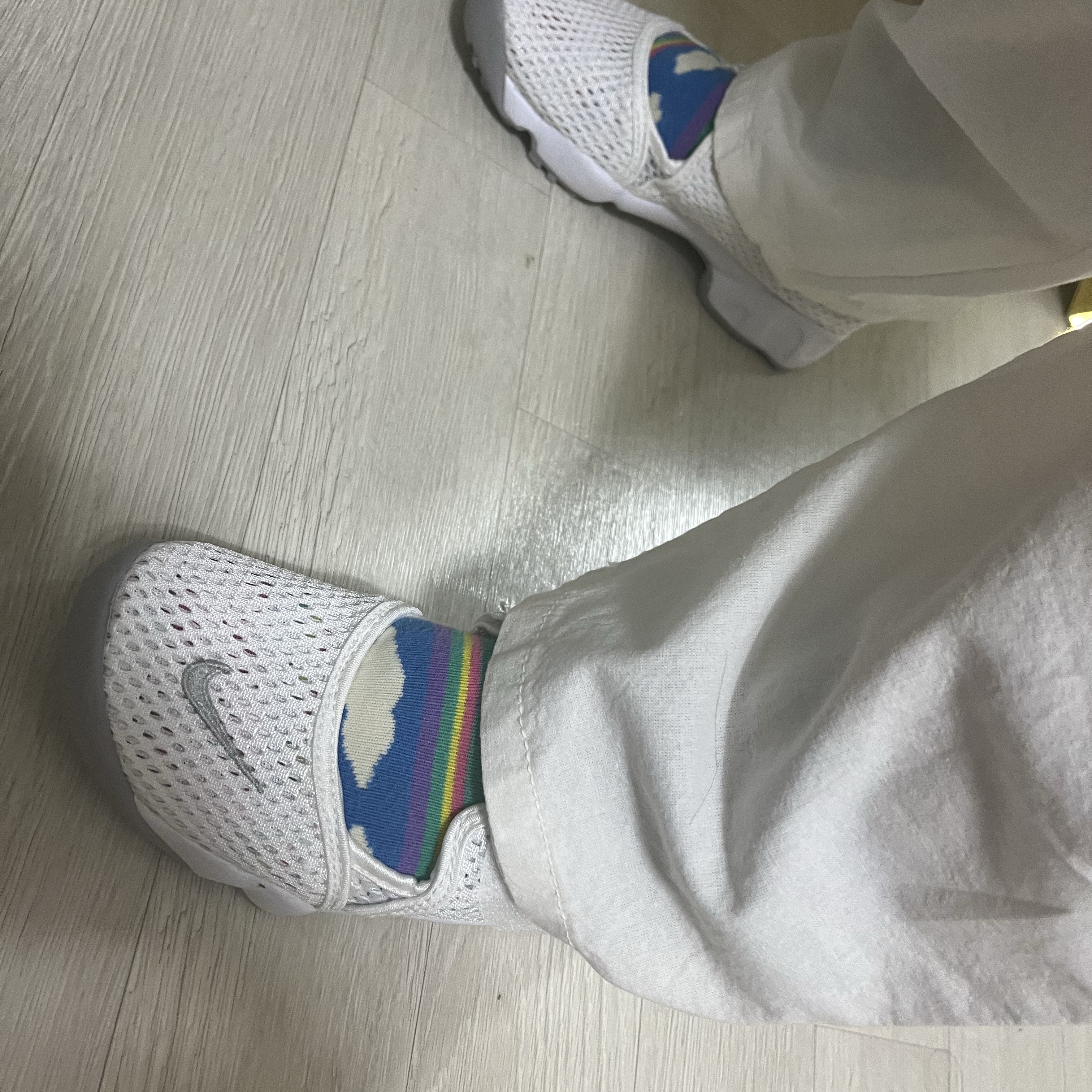 (GS/PS) Nike Air Rift White Wolf Grey 착용 스타일 - 7