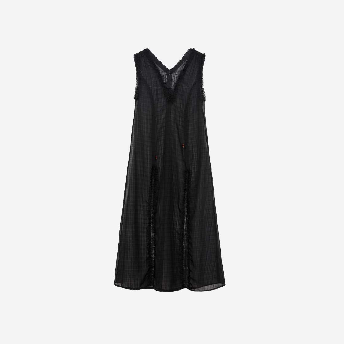 [예약 배송] FLETTA 93 Check Slit Dress Black 상세 이미지 1