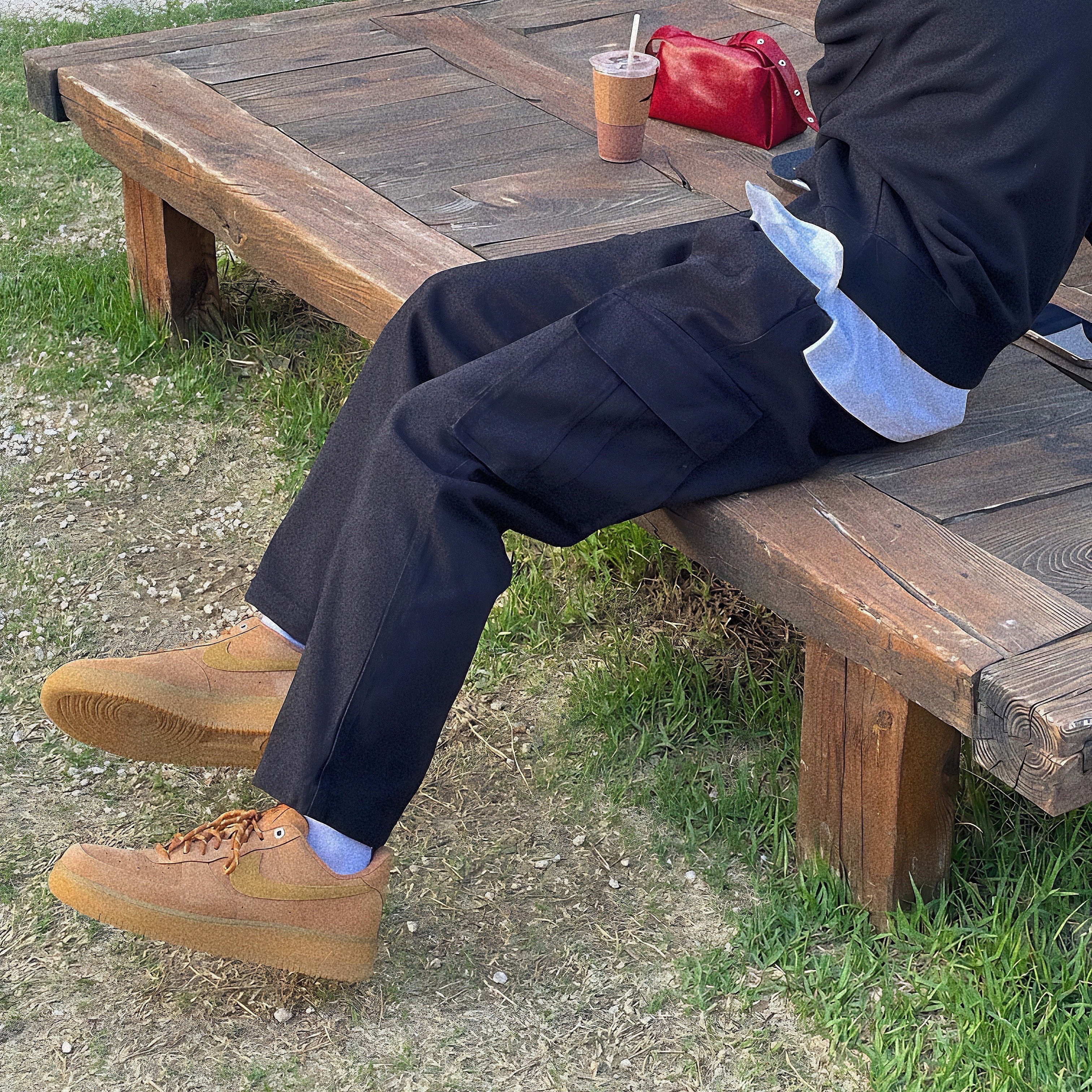 Nike Air Force 1 '07 WB Flax 착용 스타일 - 2