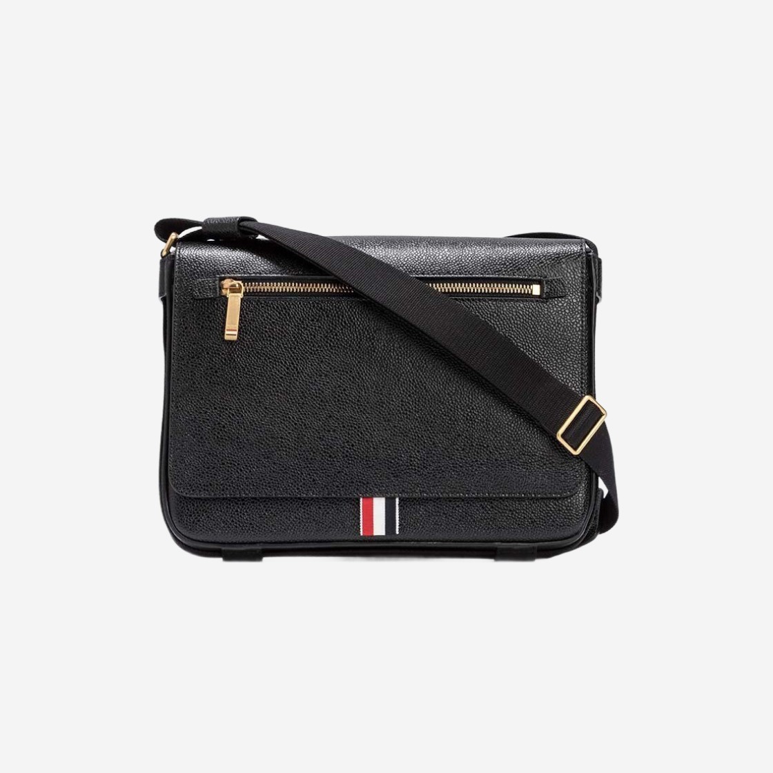 Thom Browne Tonal Strap Leather Reporter Bag Black 상세 이미지 1