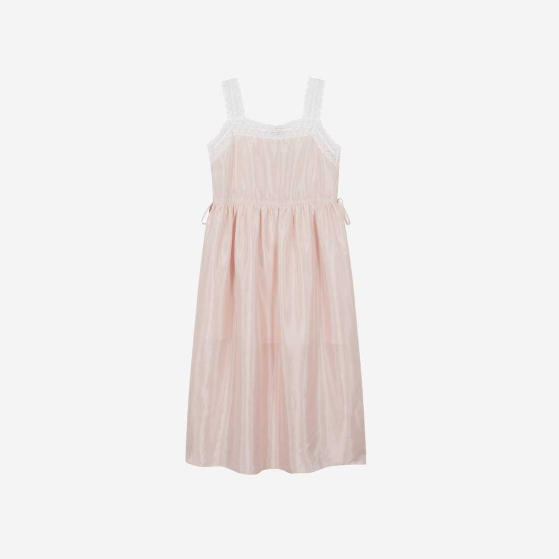 FLETTA 87 Lace Satin Dress Baby Pink 상세 이미지 2