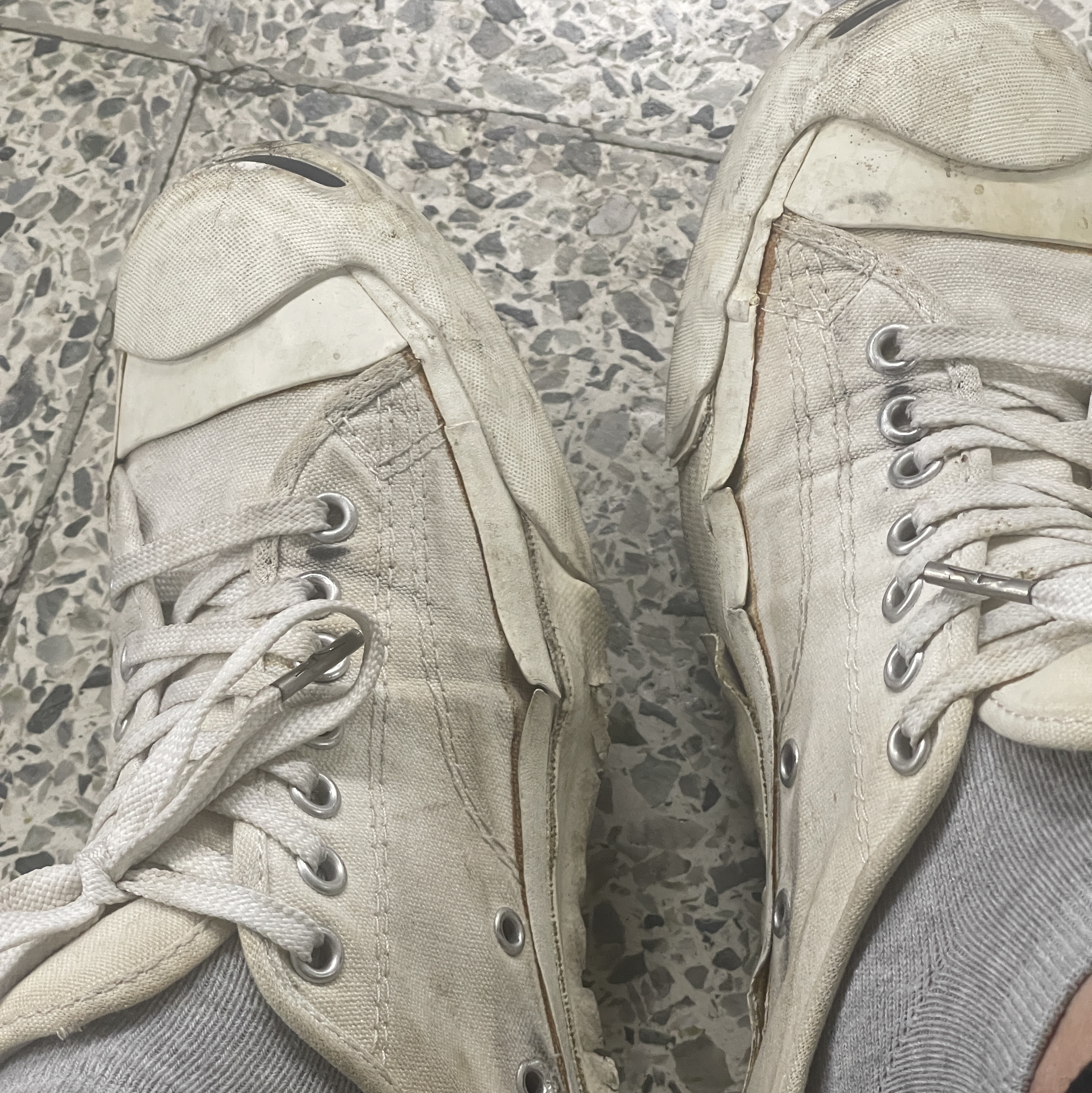 Converse Jack Purcell Ox White 착용 스타일 - 2