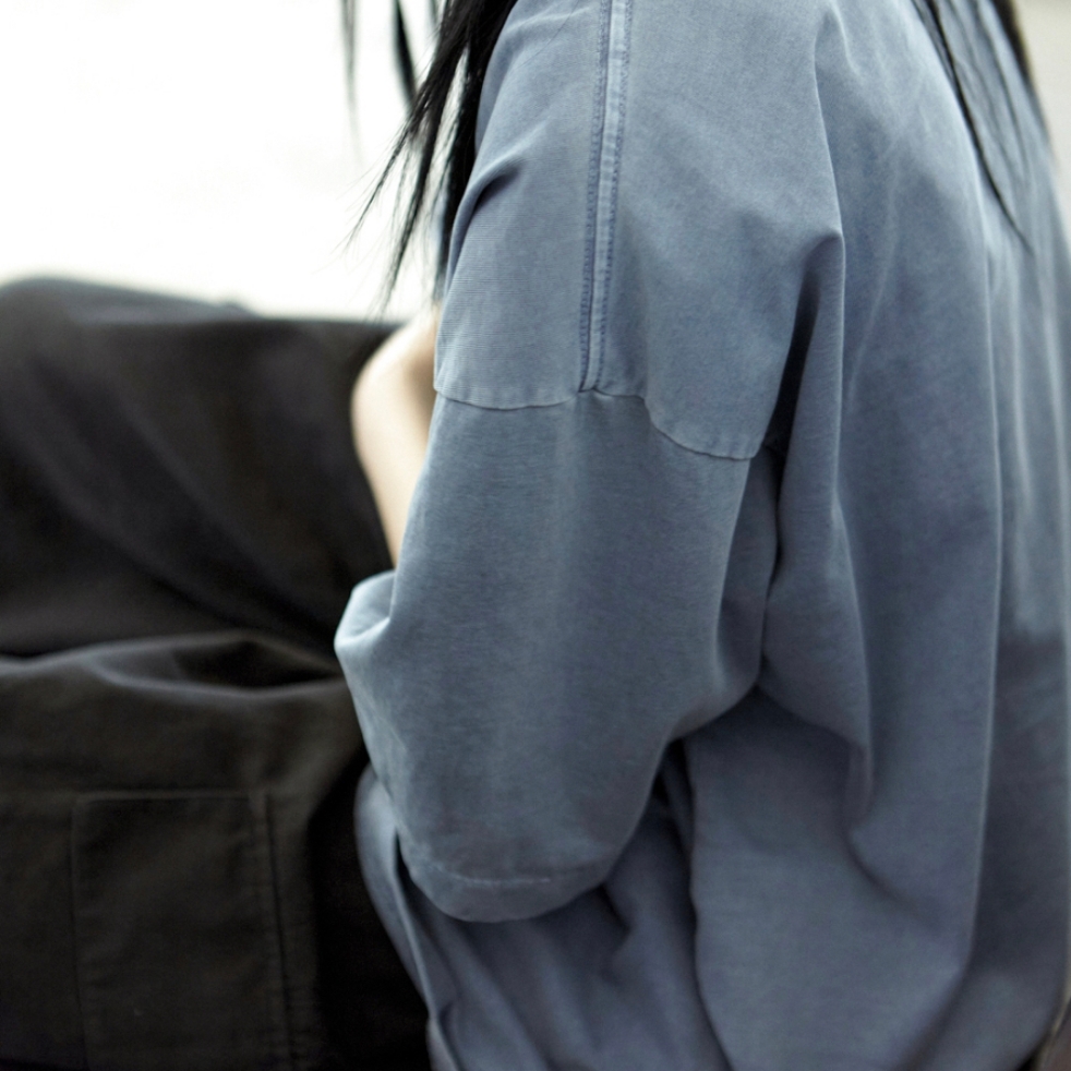 Stussy Tuff Stuff T-Shirt Black, Polyteru Human Index Human Regular 1/2 T-Shirt Dyed Blue 착용 스타일 - 3