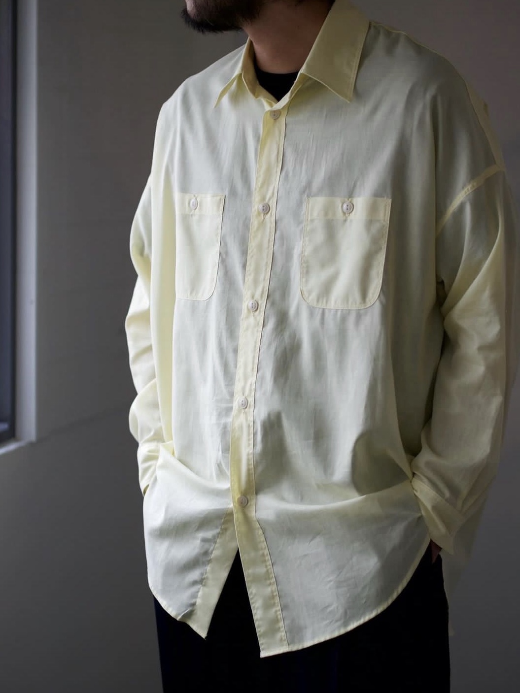 Markaware Tent Long Shirt Yellow 착용 스타일 - 4