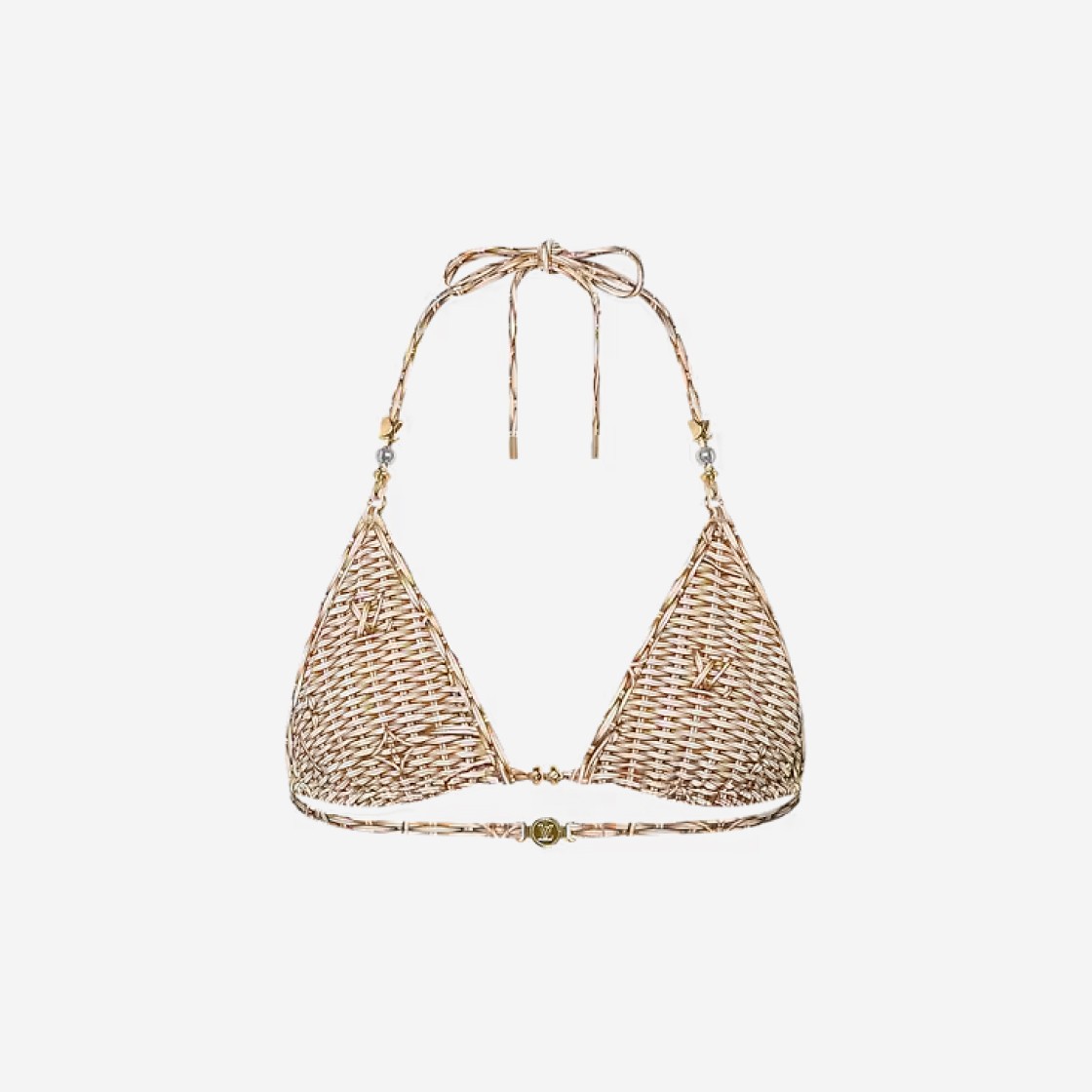 (W) Louis Vuitton Monogram Raffia Bikini Top Sable Beige 상세 이미지 1