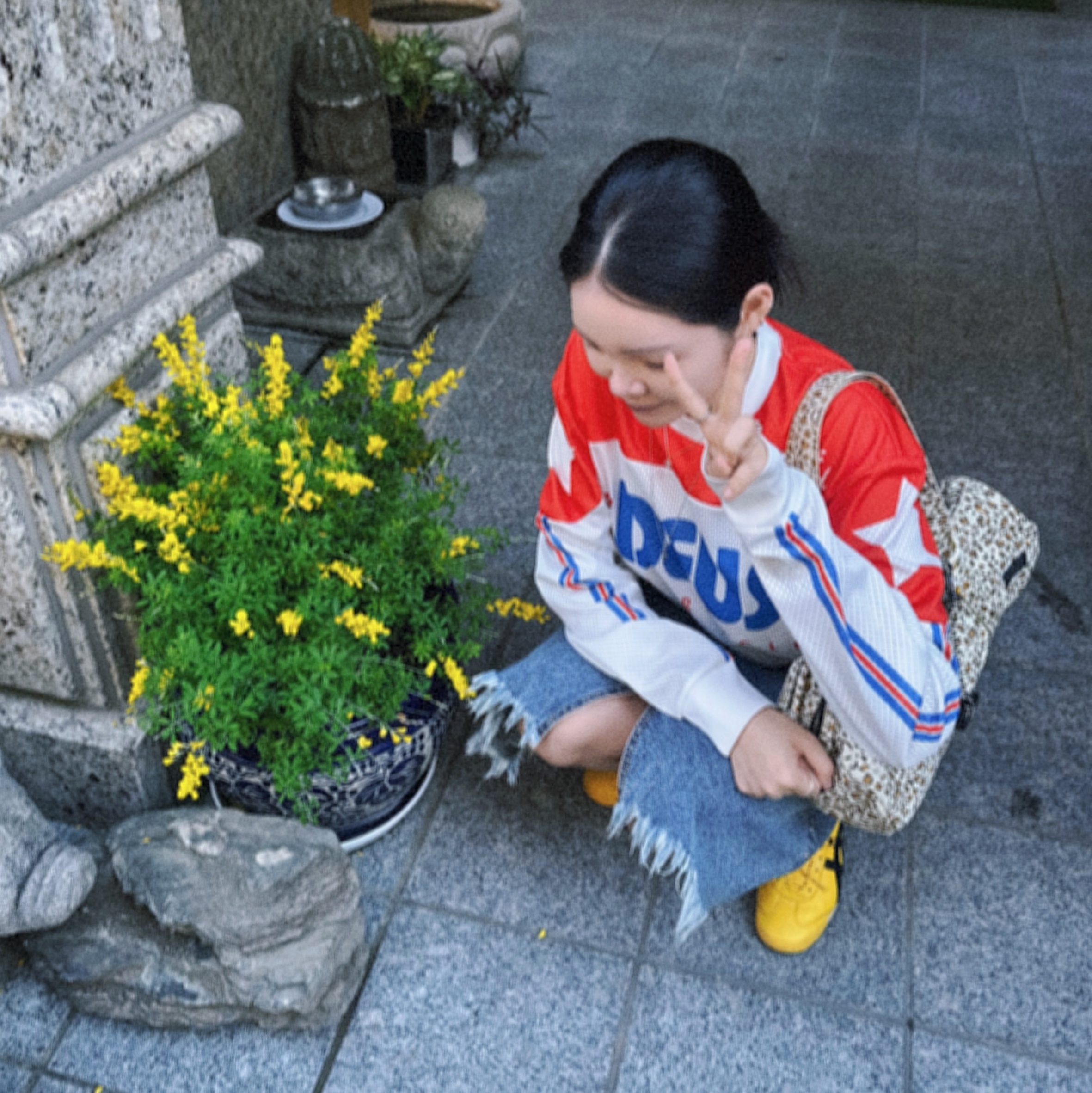 Onitsuka Tiger Mexico 66 SD Yellow Black 착용 스타일 - 1