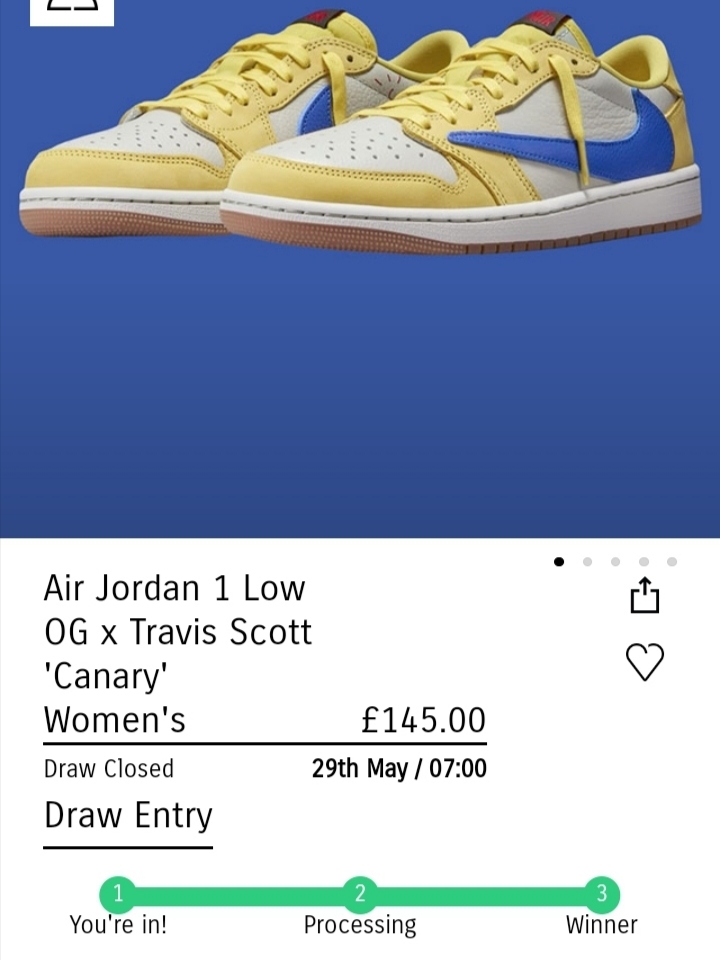 (W) Jordan 1 x Travis Scott Retro Low OG SP Canary 착용 스타일