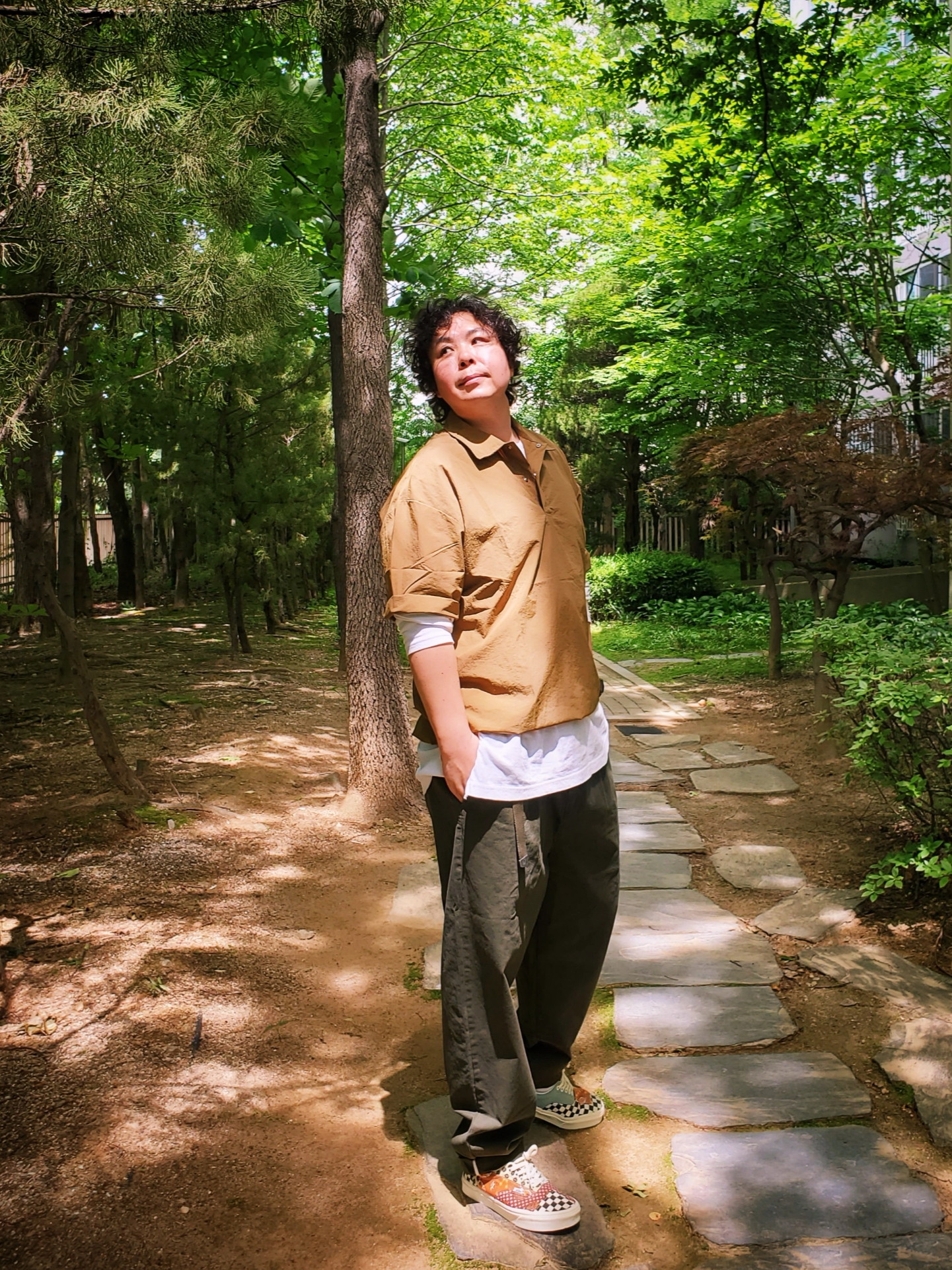 Vans Era Tiger Patchwork, Polyteru Human Index Index Sweatpants Gray 착용 스타일 - 1