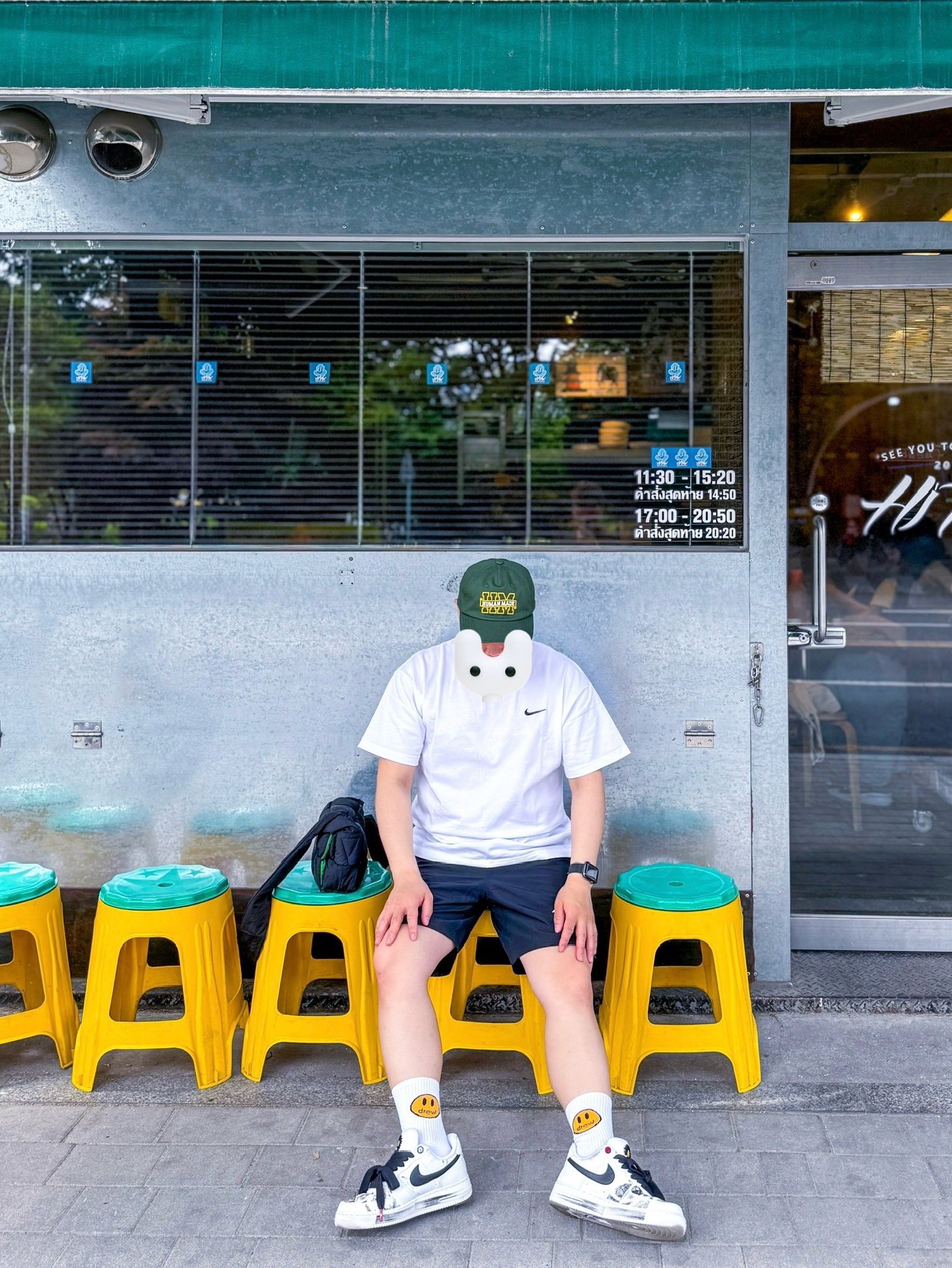 Nike x Peaceminusone Air Force 1 Low Para-Noise 2.0, Nike x Stussy Shorts Black (FJ9167-010) 착용 스타일