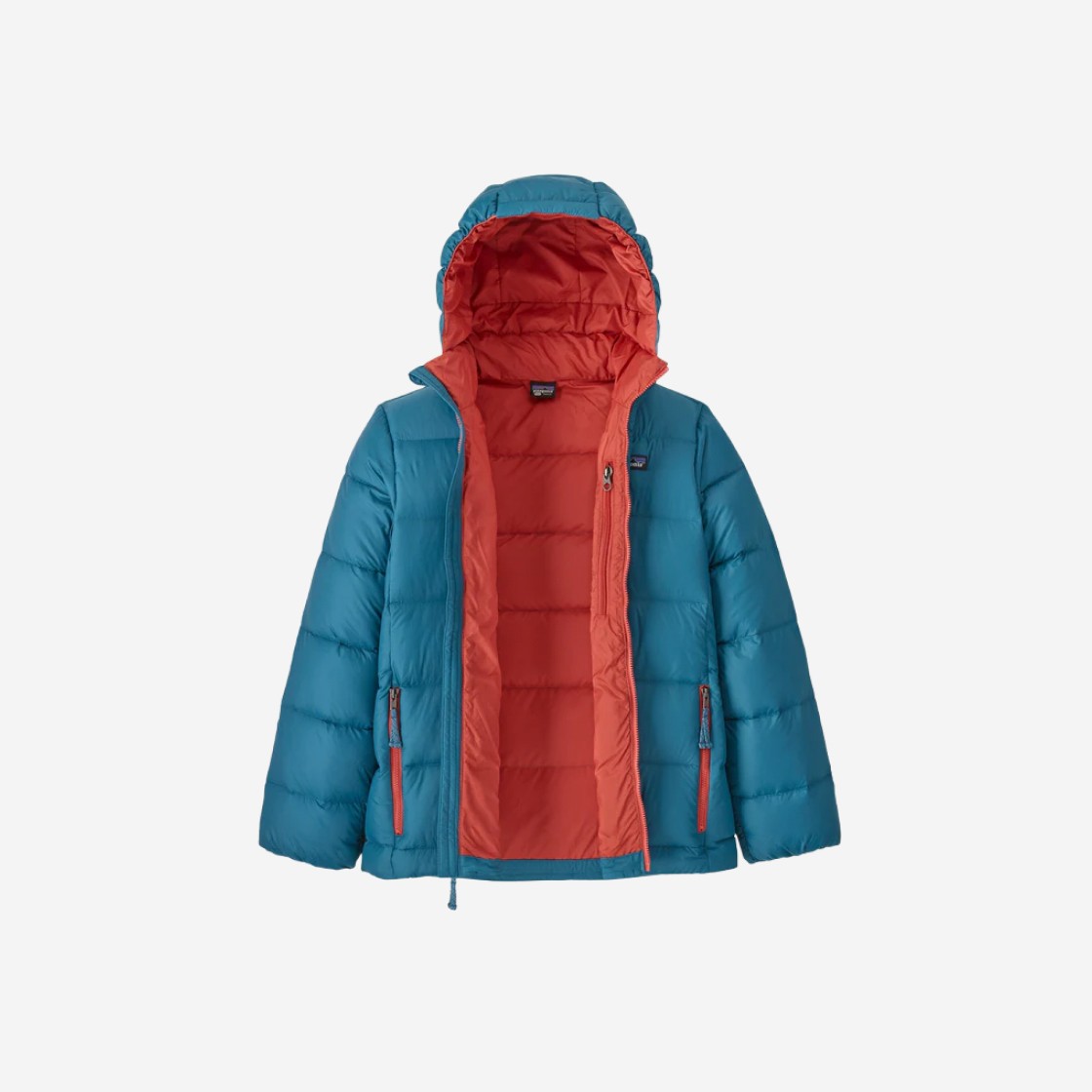 (Kids) Patagonia Hi-Loft Down Sweater Hoody Touring Red 상세 이미지 2