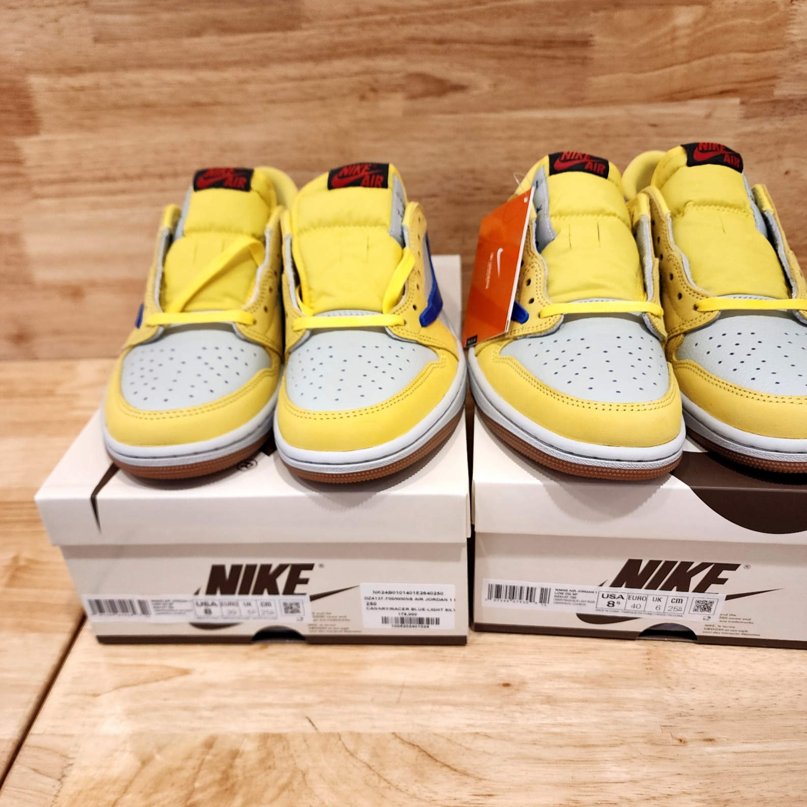 (W) Jordan 1 x Travis Scott Retro Low OG SP Canary 착용 스타일 - 2