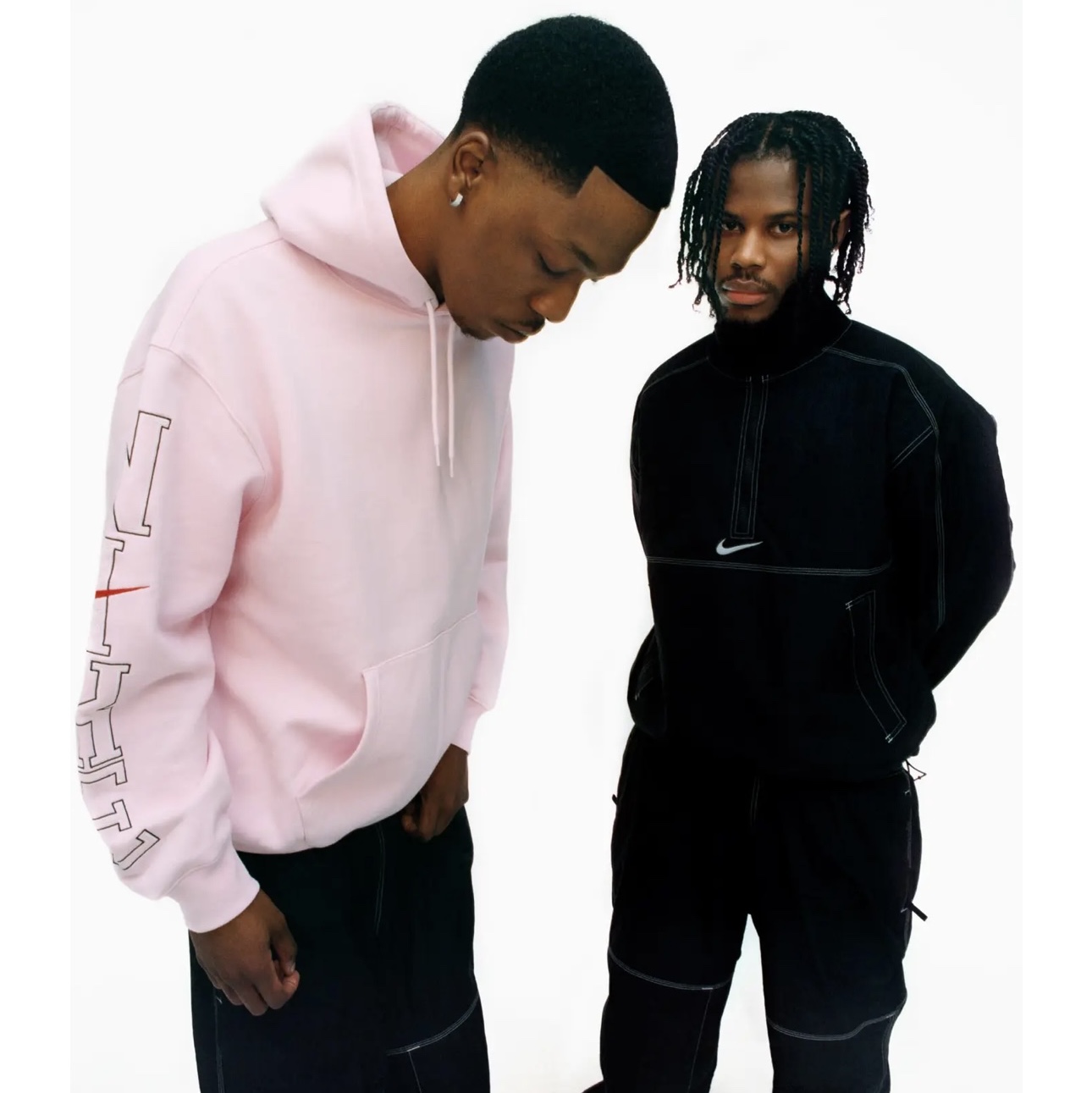 Supreme x Nike Hooded Sweatshirt Light Pink - 24SS 착용 스타일