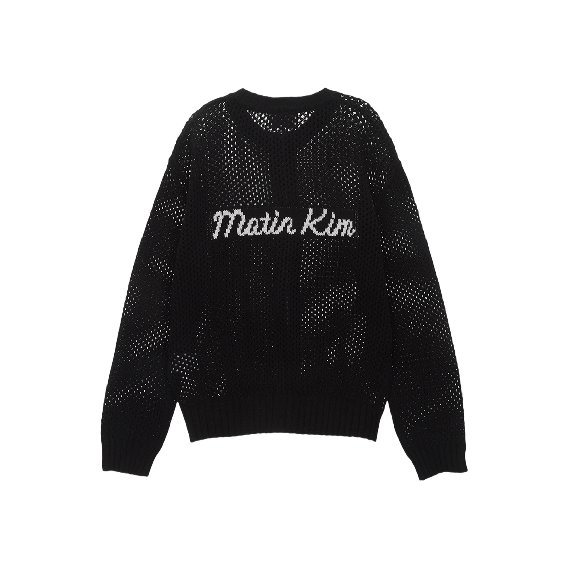 마뗑킴 백 로고 자카드 니트 집업 블랙 | Matin Kim | KREAM