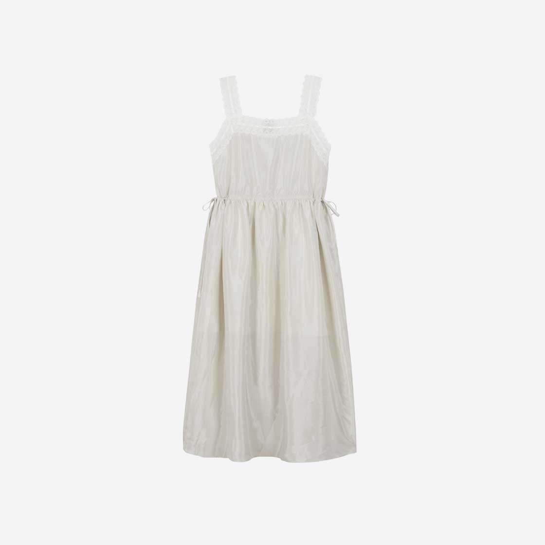 플레따 87 레이스 새틴 드레스 라이트 카키(FLETTA 87 Lace Satin Dress Light Khaki) - 2