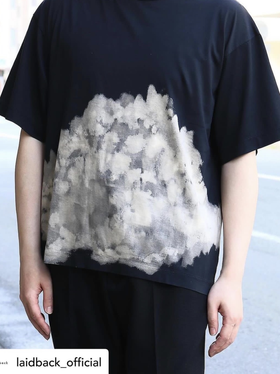 Markaware Comfort Fit Tee Cloudy Bleaching 착용 스타일