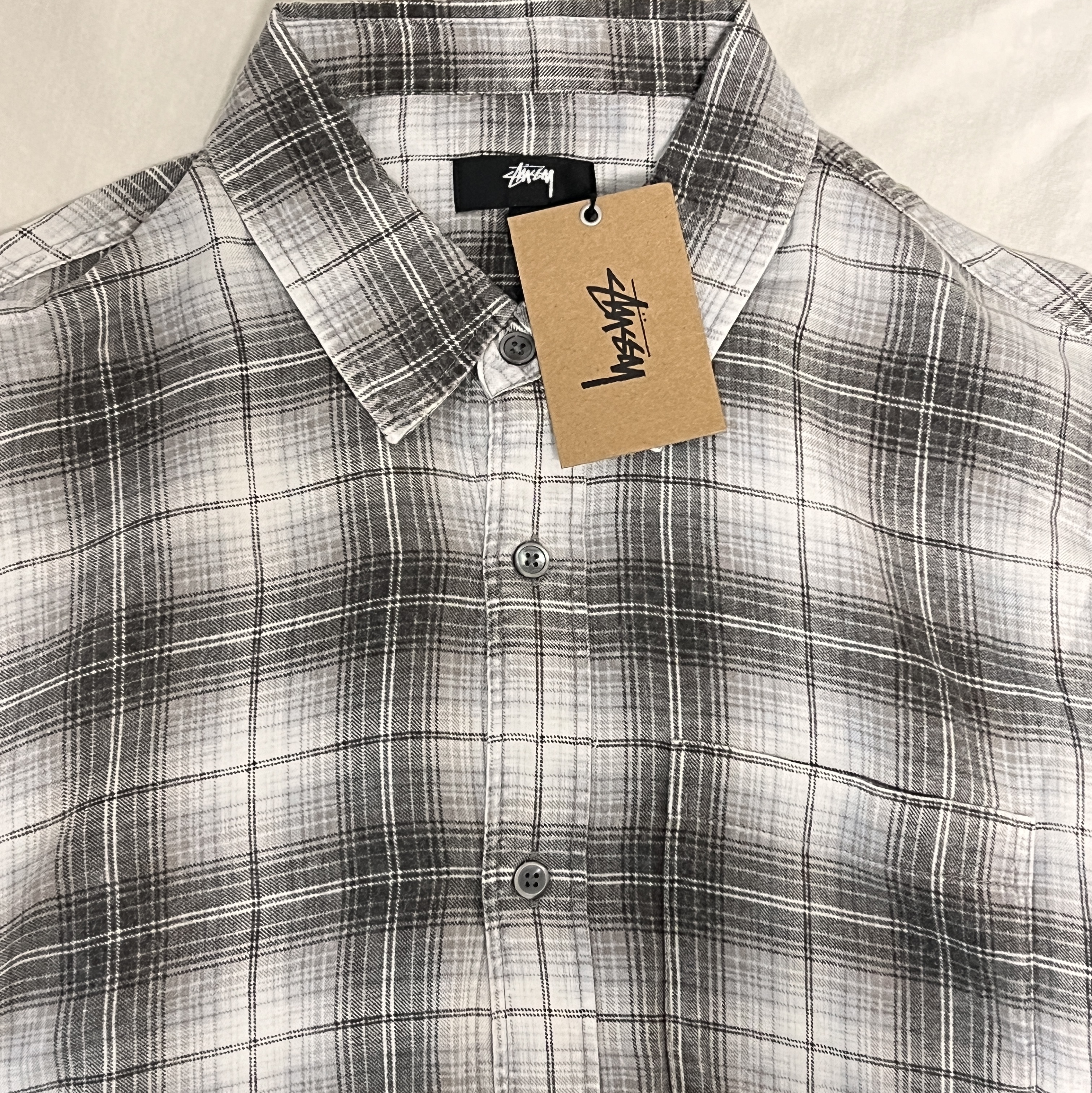 Stussy Large Printed Plaid Matthew Shirt Brown 착용 스타일