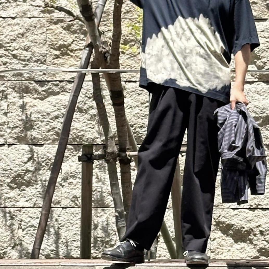 Markaware Comfort Fit Tee Cloudy Bleaching 착용 스타일 - 1