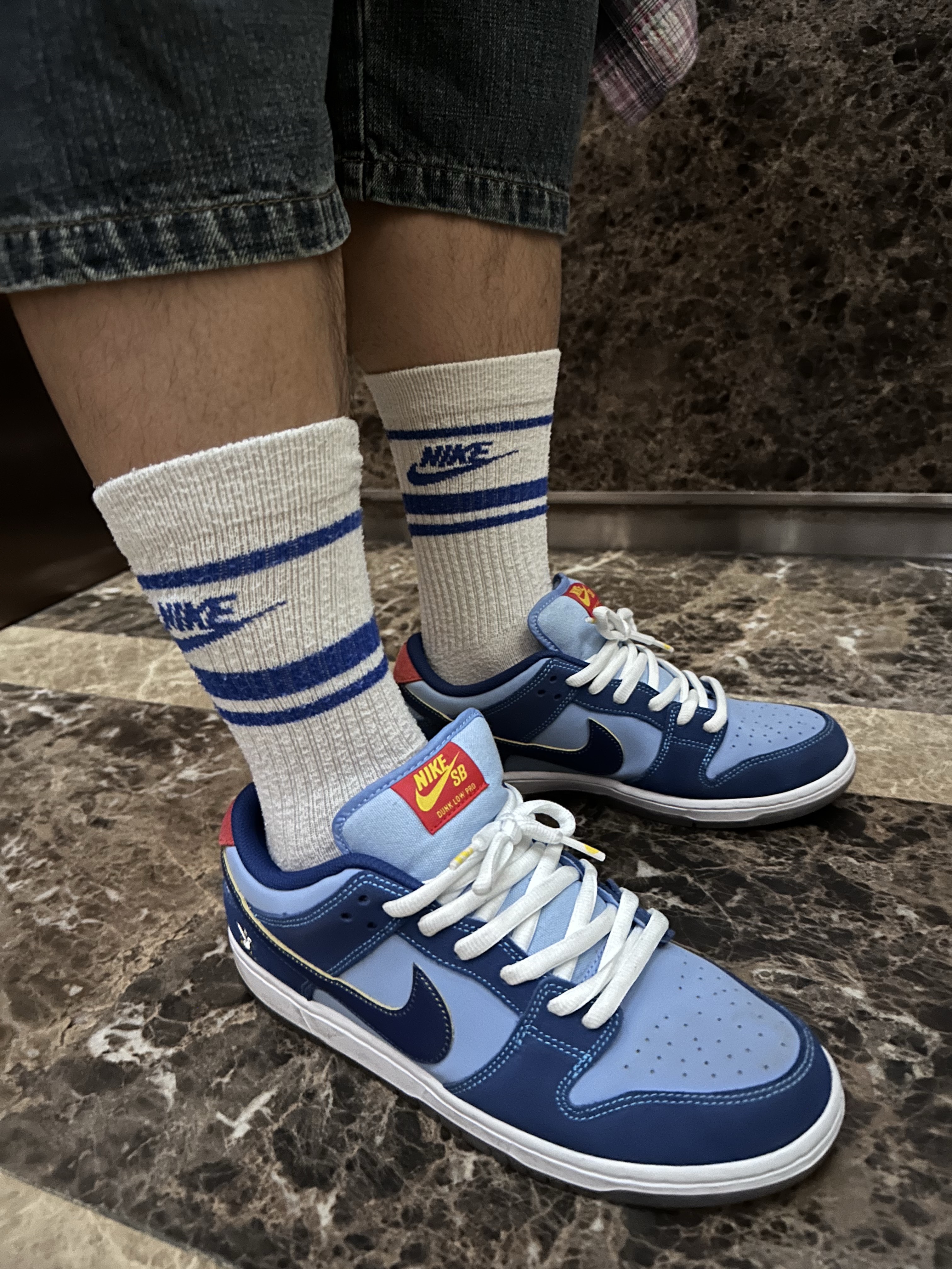 Nike x Why So Sad? SB Dunk Low Pro Coastal Blue 착용 스타일 - 4