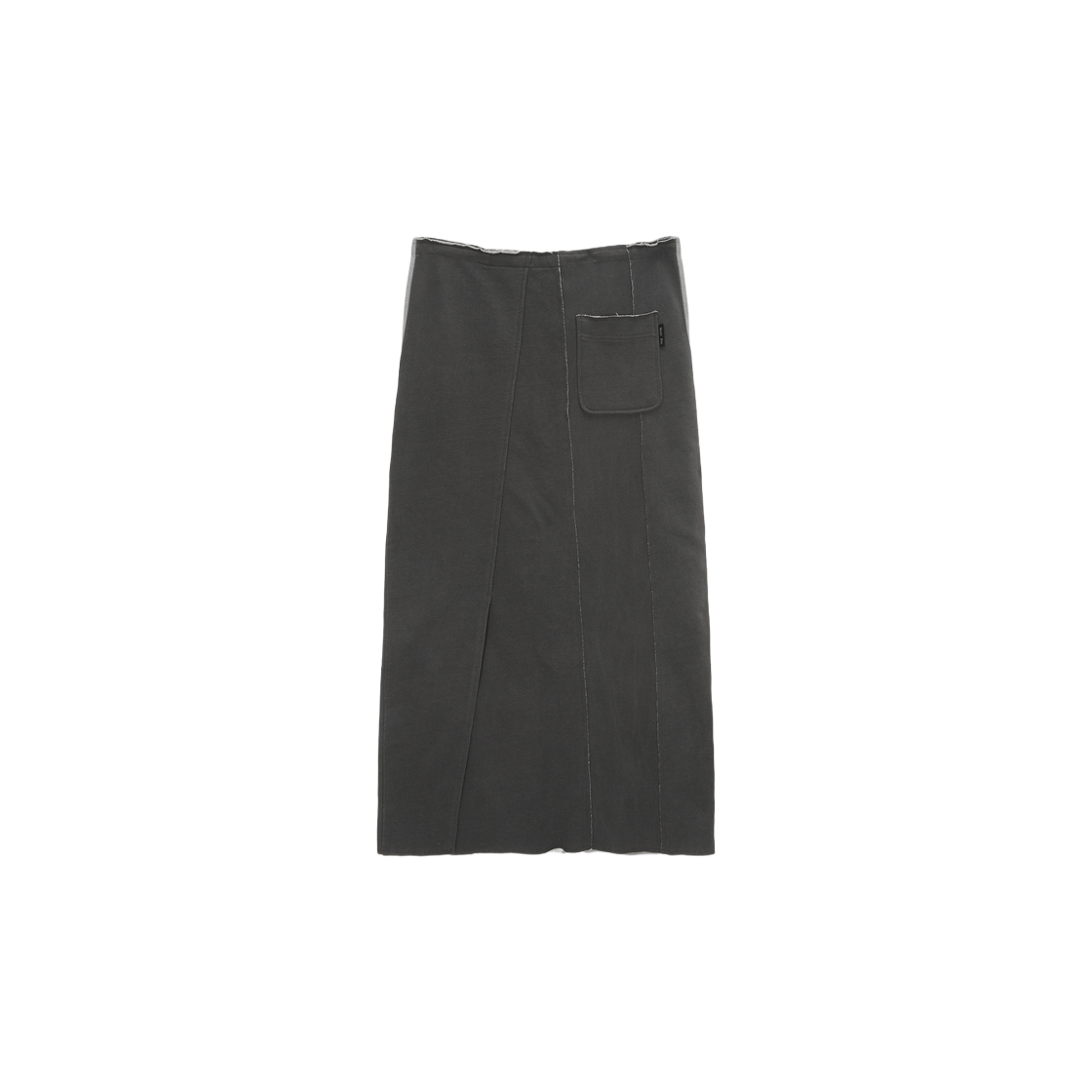 (W) Matin Kim Slit Point Maxi Sweatskirt Charcoal 상세 이미지 2