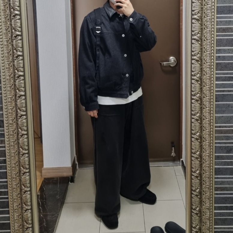 Polyteru 1011 Fatigue Sweatpants 1.2v Bleached Black, [프리오더] Polyteru Wallabee Shoes Woven Black 착용 스타일 - 1