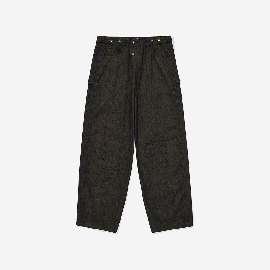 KAT7262 Karactor Indian Double Knee Denim Pants Yellow black