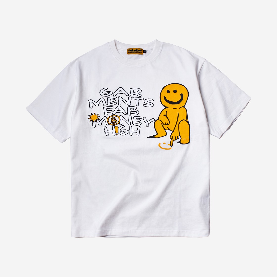 Garments Fab Money High Smile T-Shirt White 상세 이미지 1