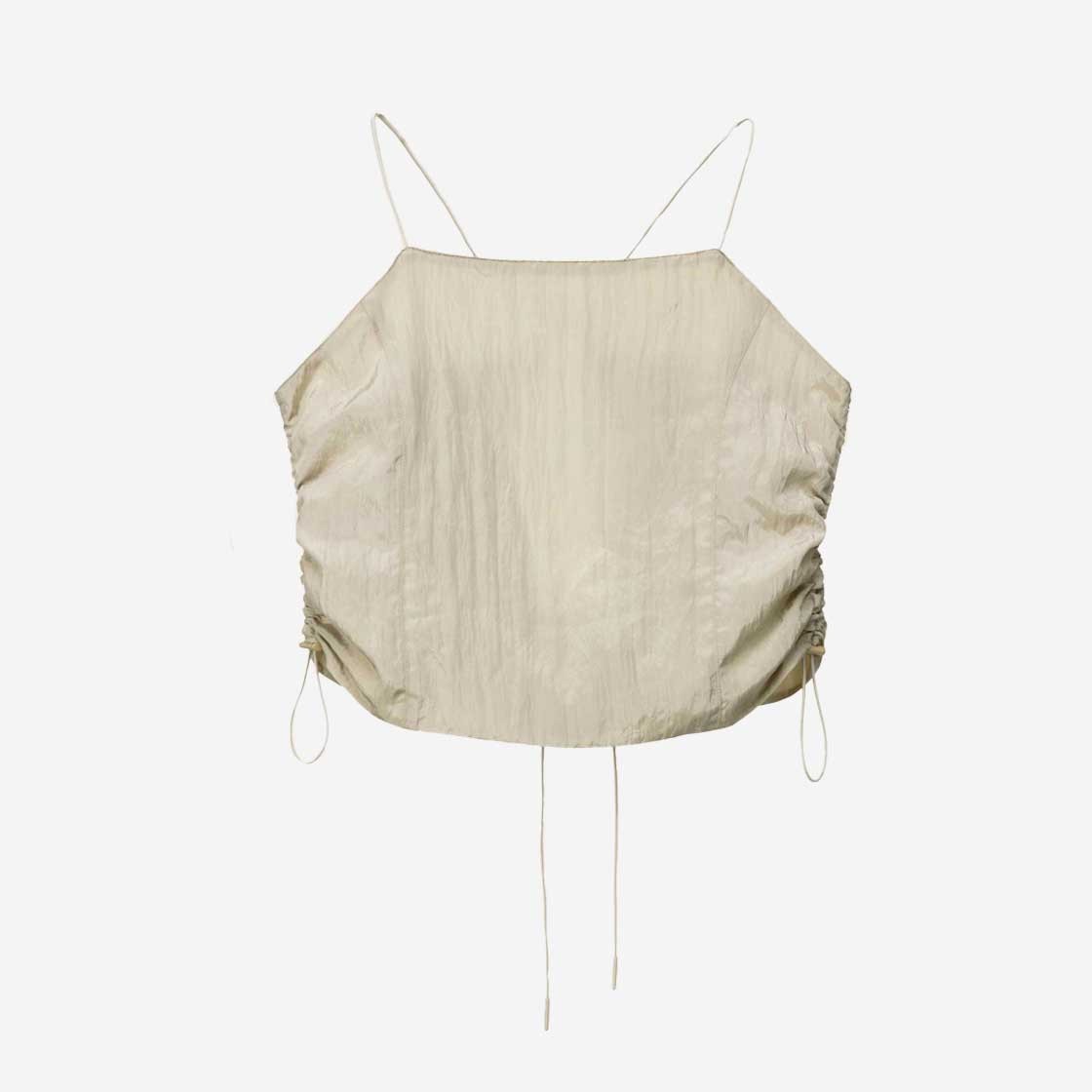 Dunst Woven String Blouse Light Khaki 상세 이미지 1